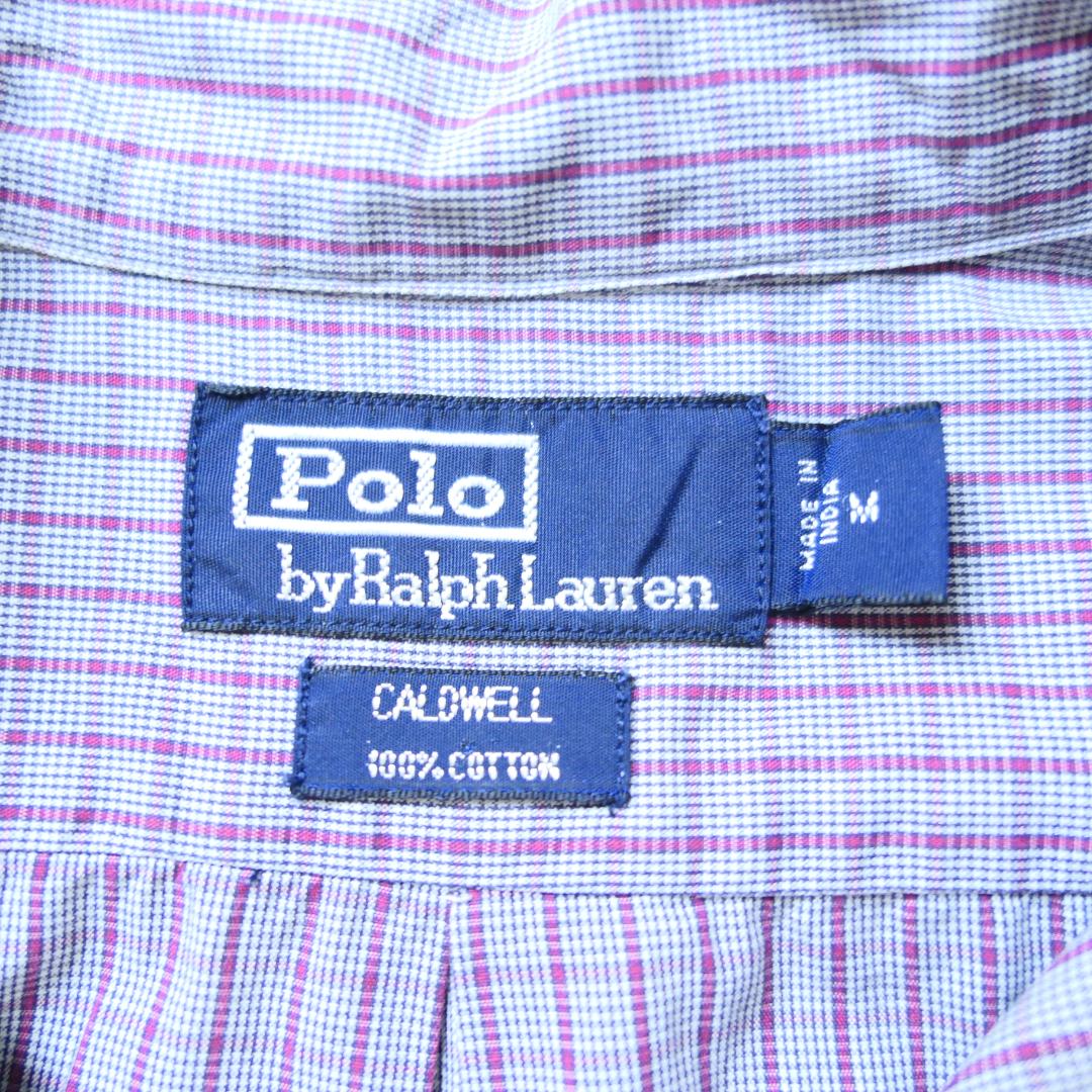 VINTAGE 90s M H/S Open Collar Shirt "CALDWELL" -RalphLauren-
