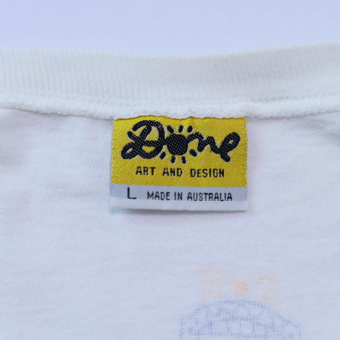 VINTAGE 90s L L/S Art Tee -Ken Done-