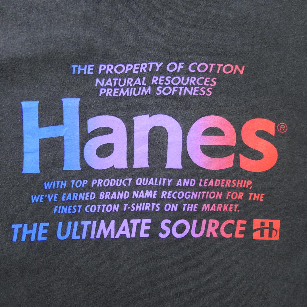 VINTAGE 90s M-L Logo Tee -Hanes-