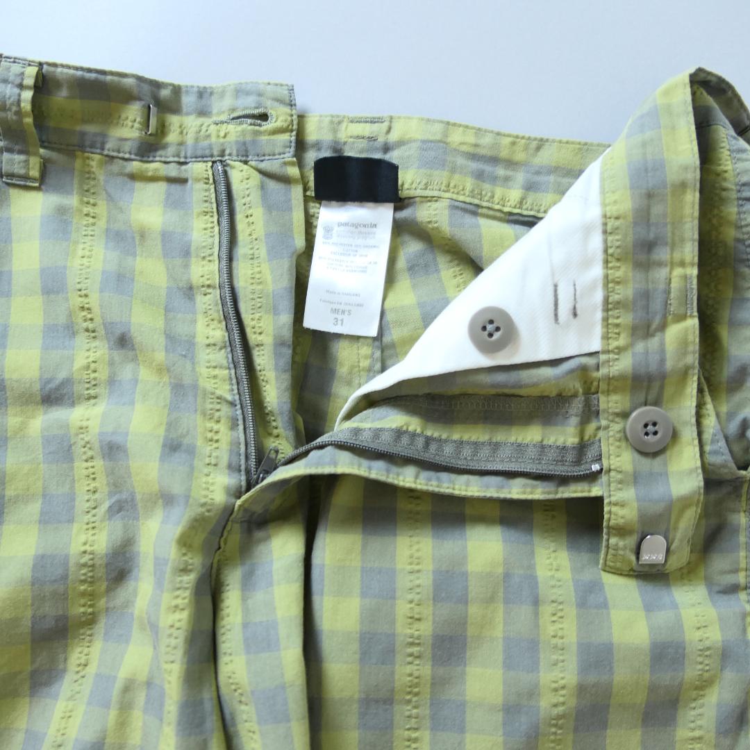 USED 31inch Check Patterned Half Pants -Patagonia-