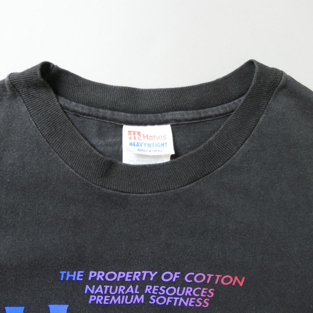 VINTAGE 90s M-L Logo Tee -Hanes-