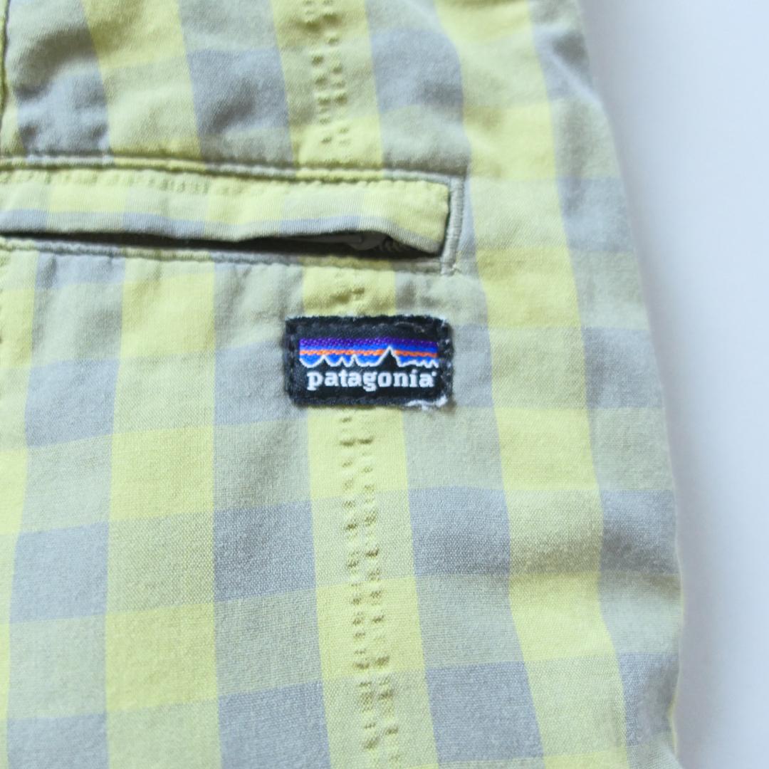 USED 31inch Check Patterned Half Pants -Patagonia-