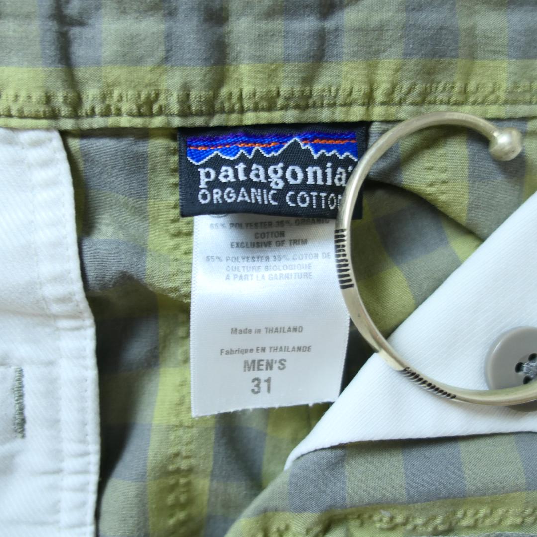USED 31inch Check Patterned Half Pants -Patagonia-