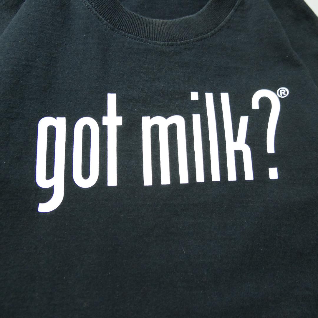 USED XL Message Tee -got milk?-
