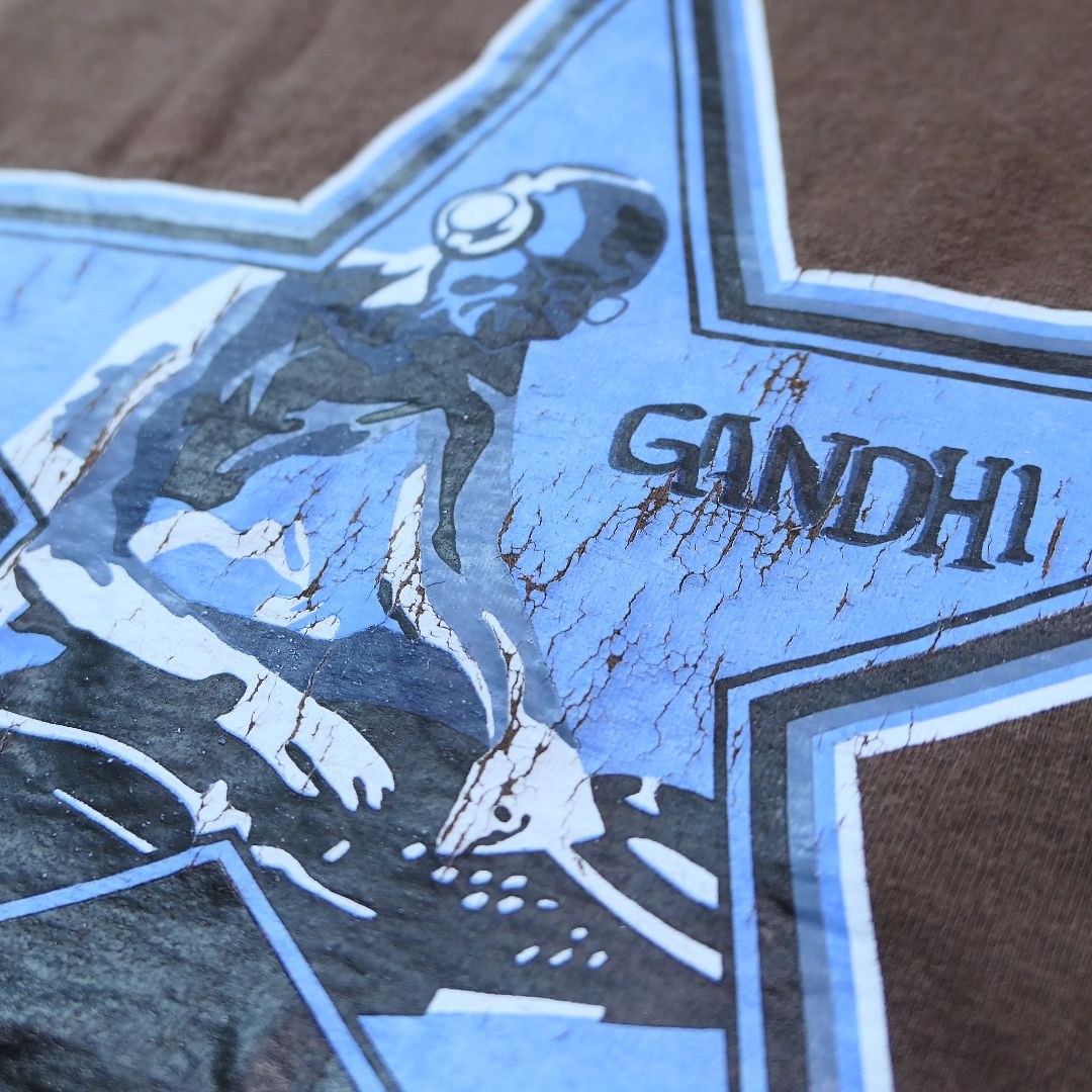 VINTAGE 90s L Promotion Tee "Mahatma Gandhi" -Technics-