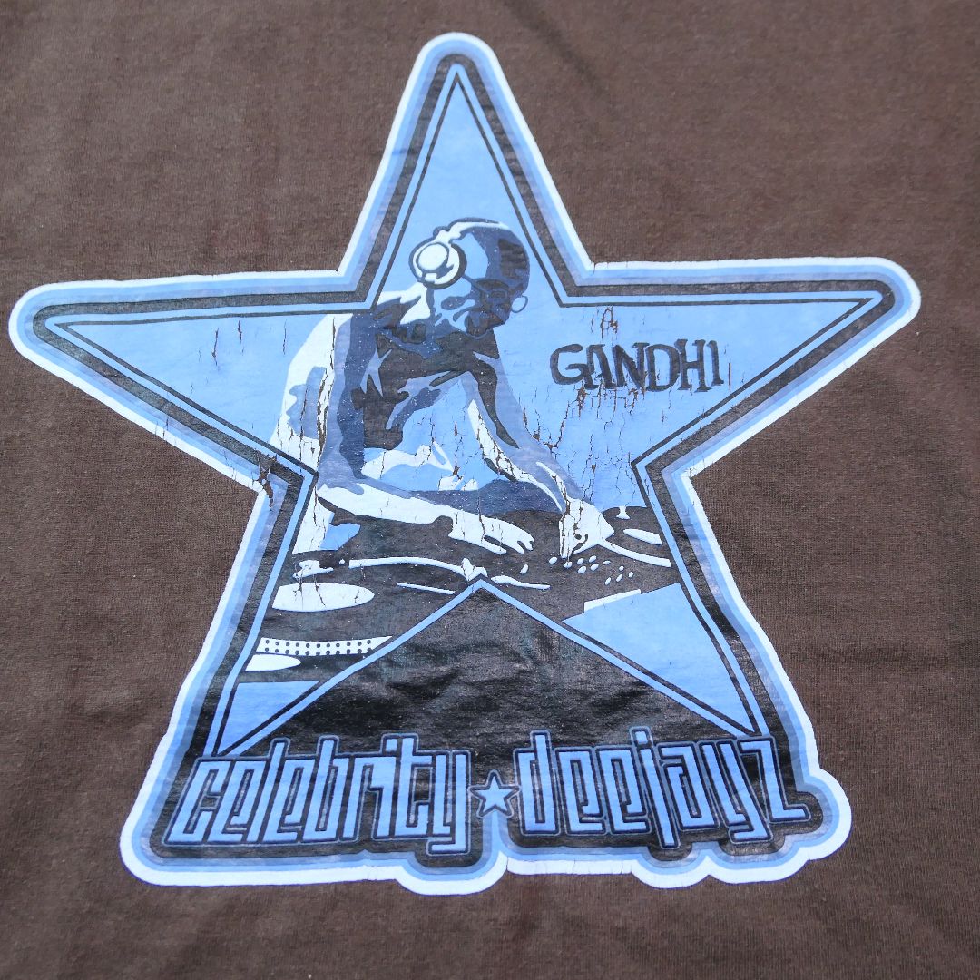 VINTAGE 90s L Promotion Tee "Mahatma Gandhi" -Technics-