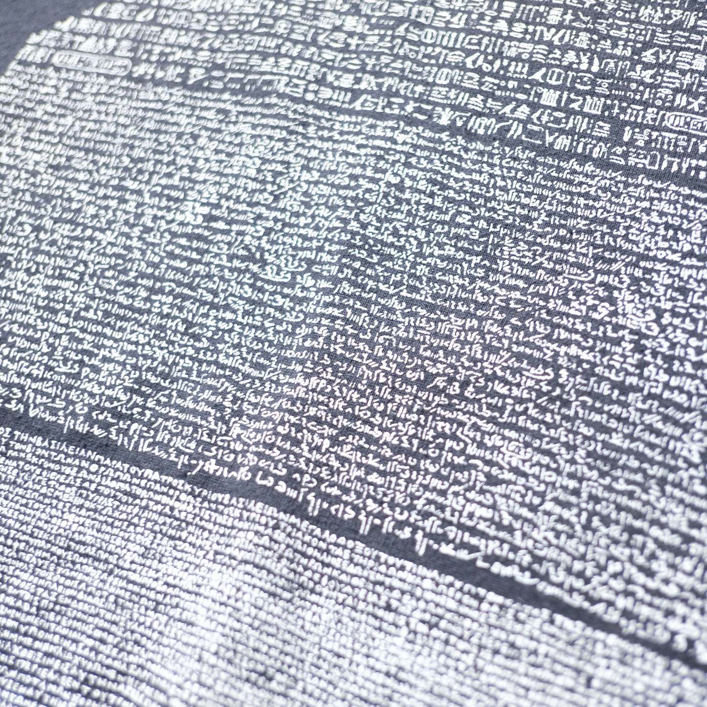 90s-00s Art Tee "Rosetta Stone" -The British Museum-