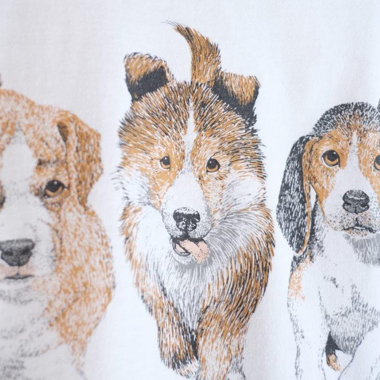 90s-00s Dog Art Tee -©trans tech-