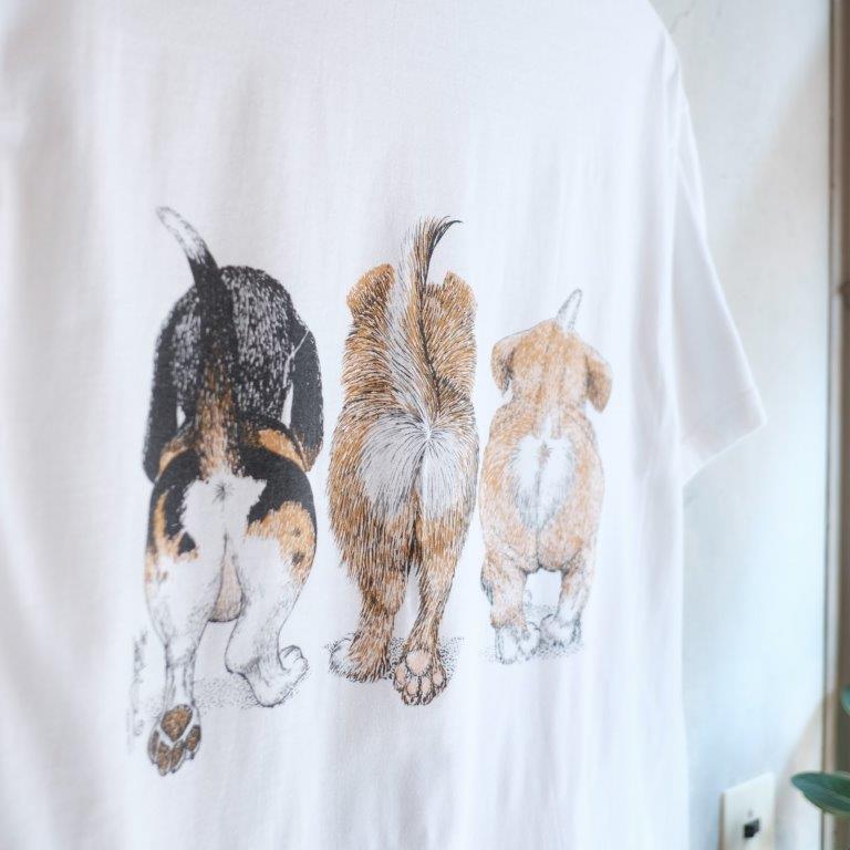 90s-00s Dog Art Tee -©trans tech-