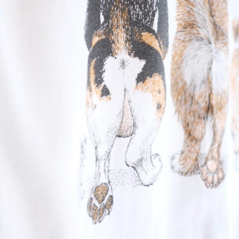 90s-00s Dog Art Tee -©trans tech-