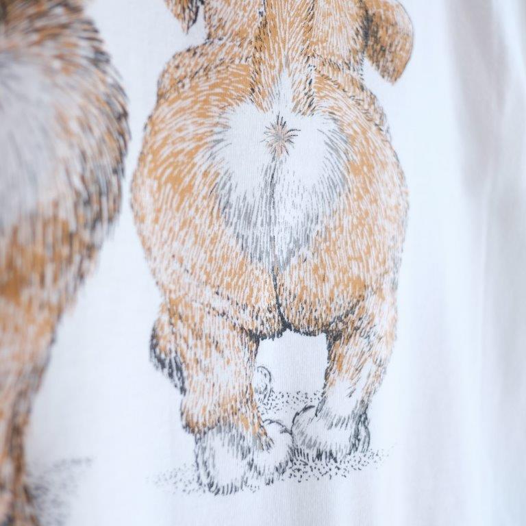 90s-00s Dog Art Tee -©trans tech-