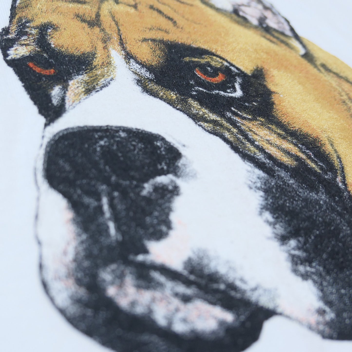 VINTAGE 90s XL Dog Face Tee "Boxer" -TELETREND COLS-