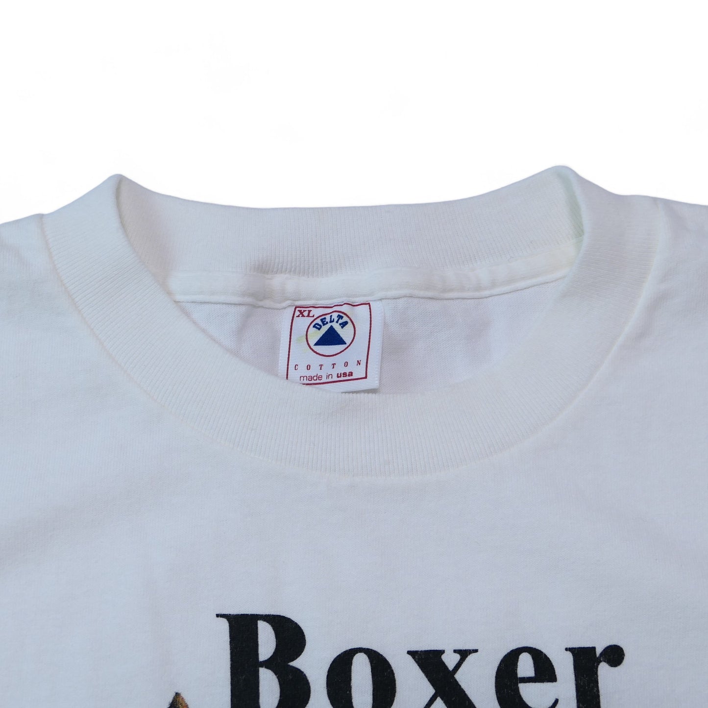 VINTAGE 90s XL Dog Face Tee "Boxer" -TELETREND COLS-