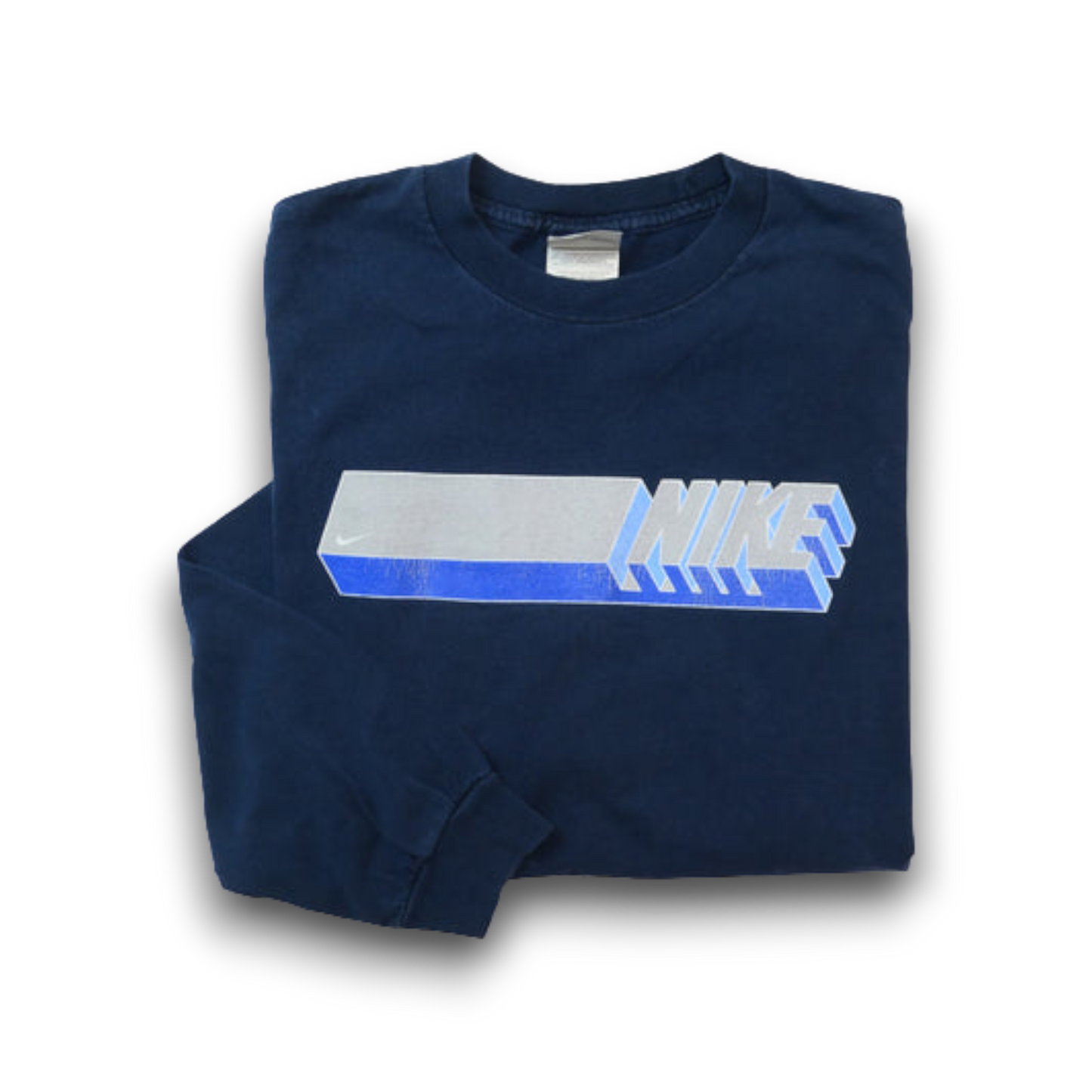 VINTAGE 00s XL L/S Logo Tee -NIKE-