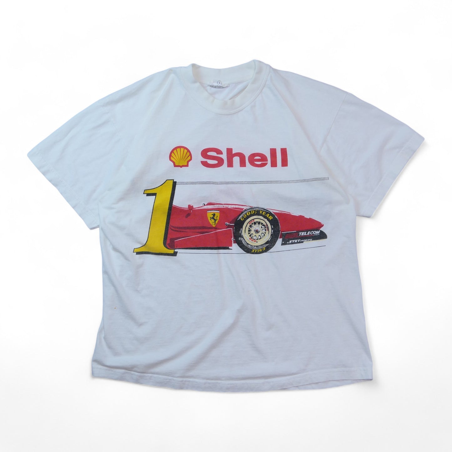 VINTAGE 90s L Promotion Tee "F1" -Ferrari×Shell-