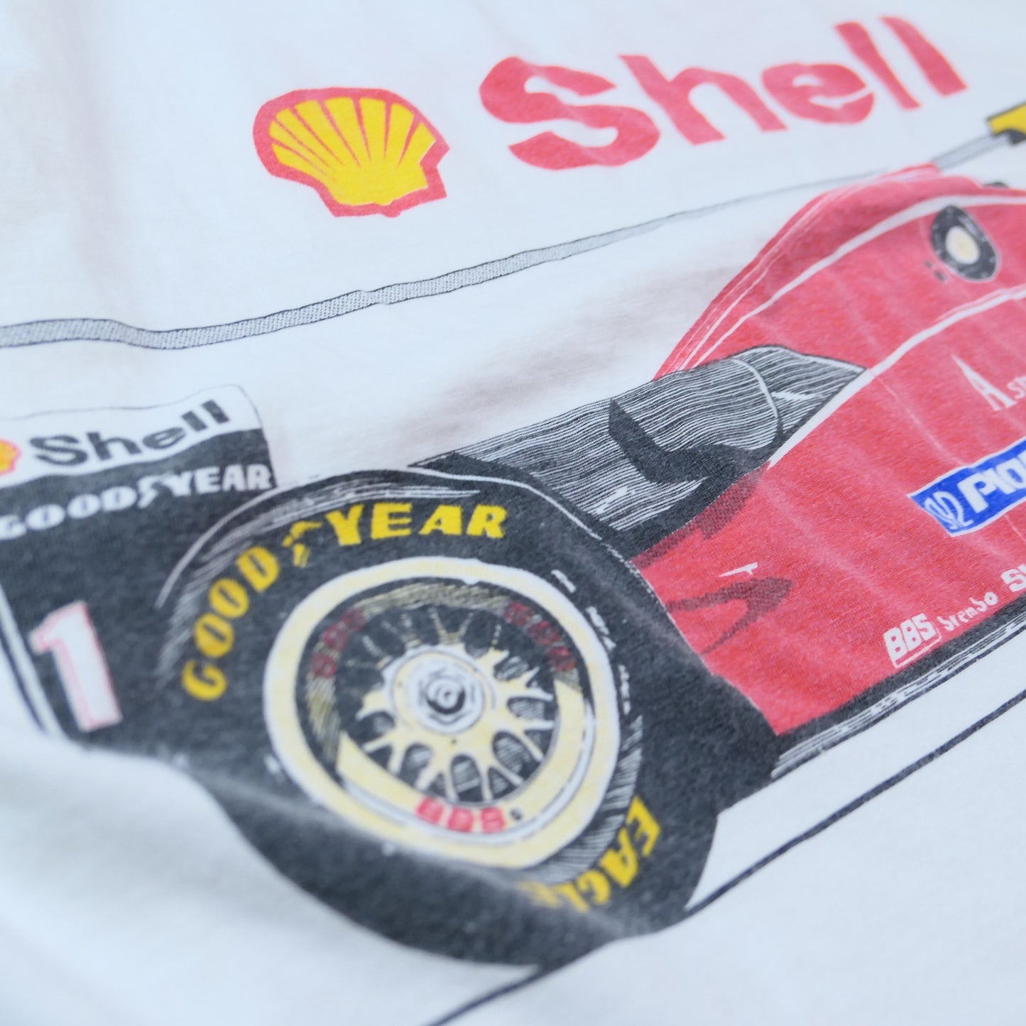 VINTAGE 90s L Promotion Tee "F1" -Ferrari×Shell-