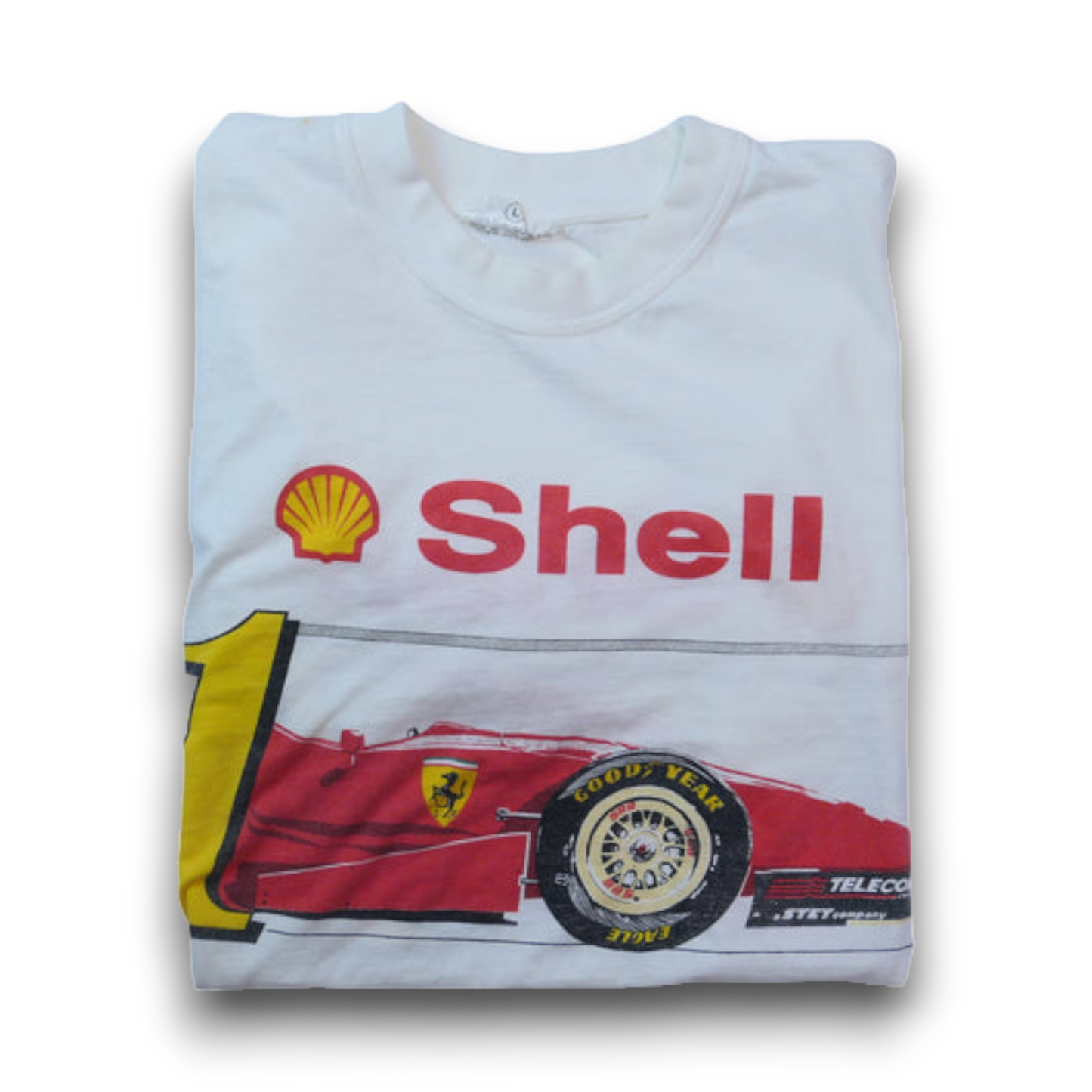 VINTAGE 90s L Promotion Tee "F1" -Ferrari×Shell-