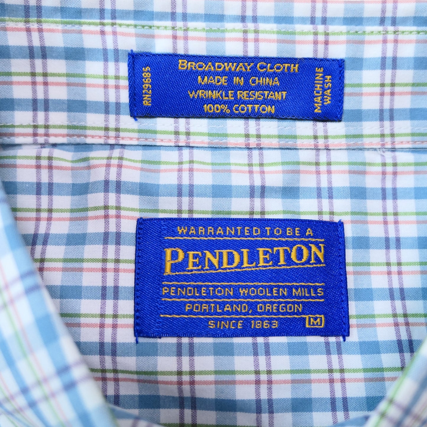 USED M H/S Button Down Shirt -PENDLETON-