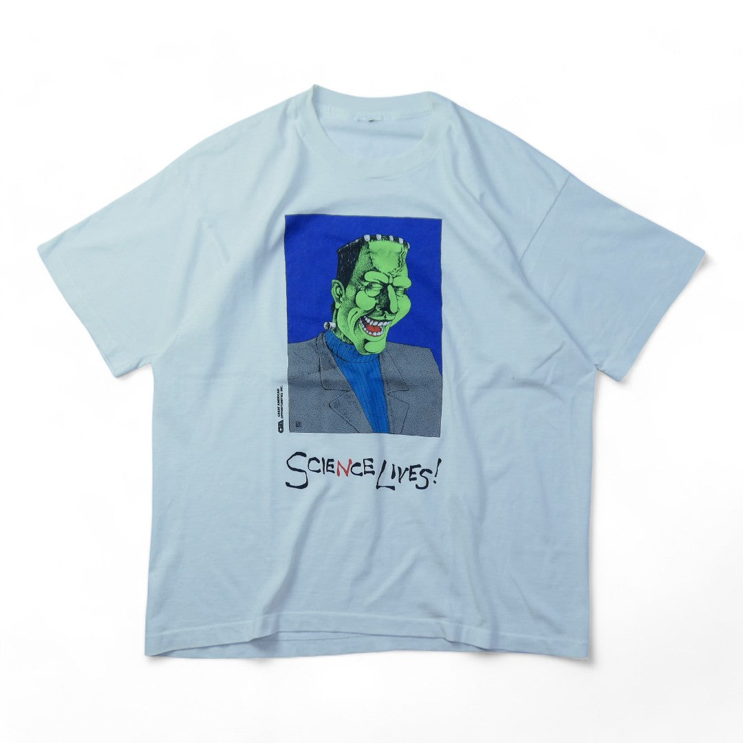 VINTAGE 90s L-XL Art Tee -Frankenstein-