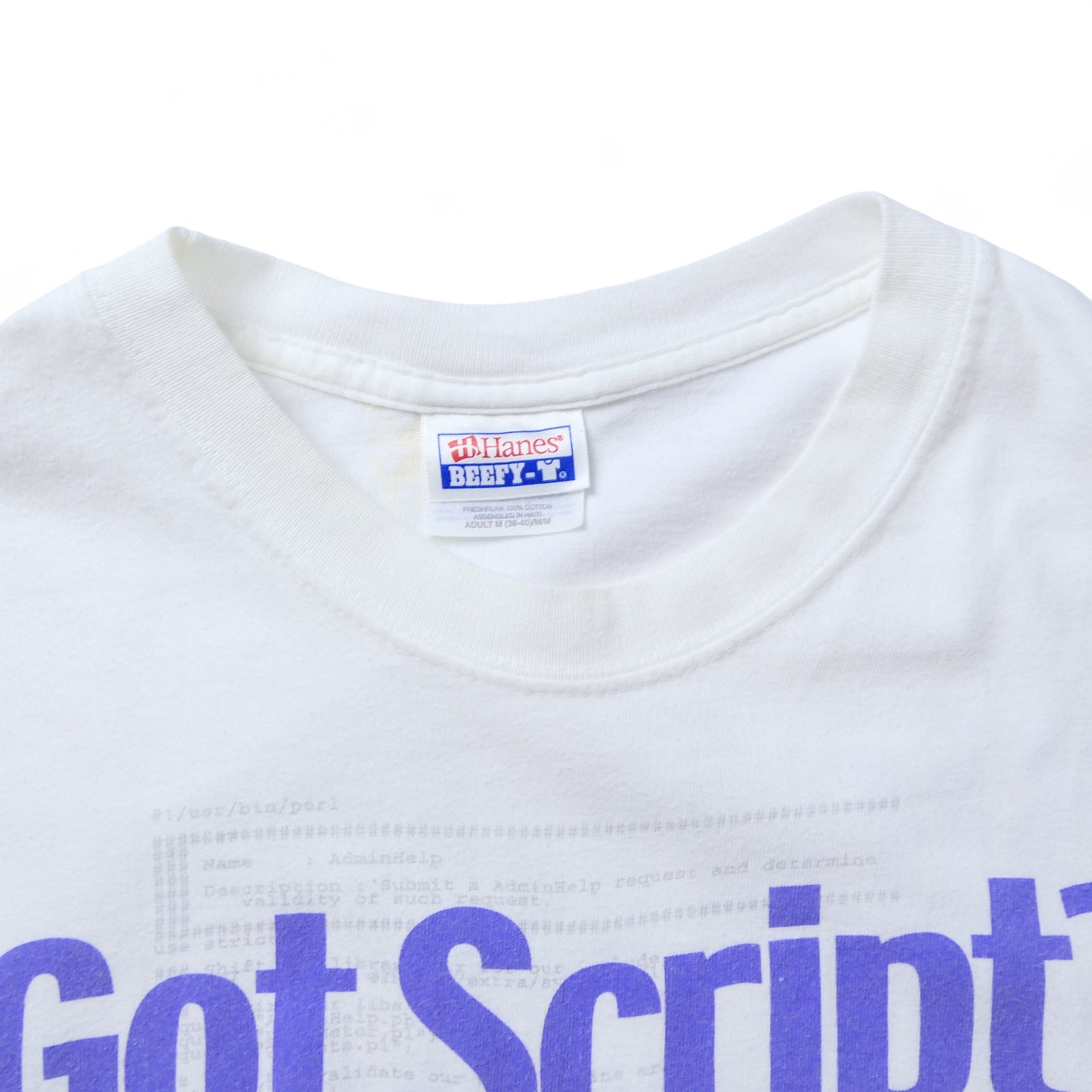 VINTAGE 90-00s M-L Promotion Tee "got script?" -Sun microsystems-