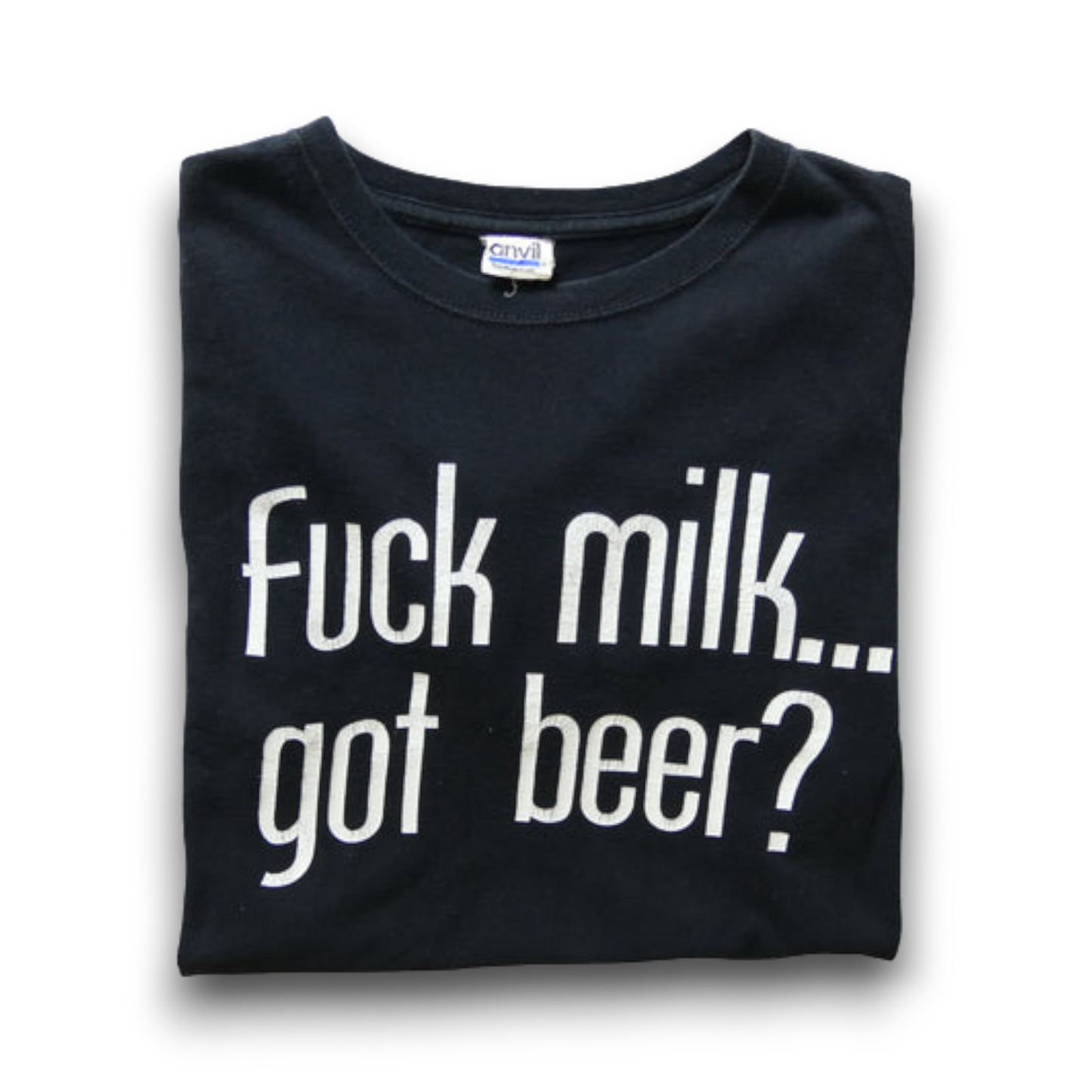 VINTAGE 90-00s M-L "got milk?" Palody Tee -got beer?-