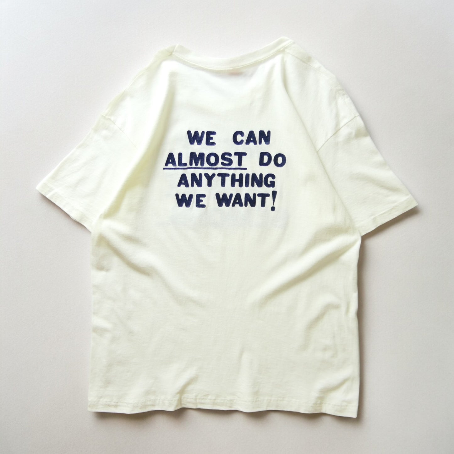 VINTAGE 80s XL Message Tee -ALMOST SENIOR-