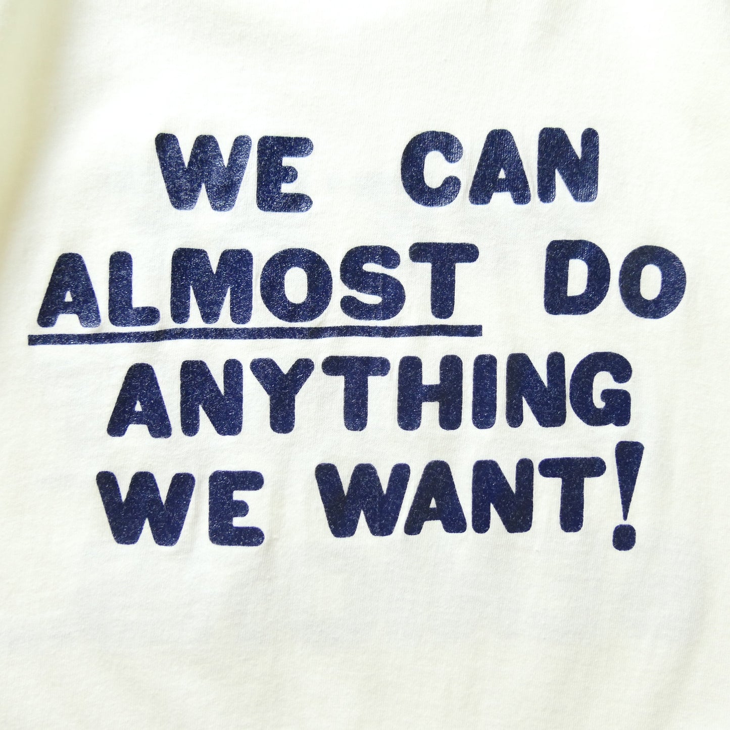 VINTAGE 80s XL Message Tee -ALMOST SENIOR-