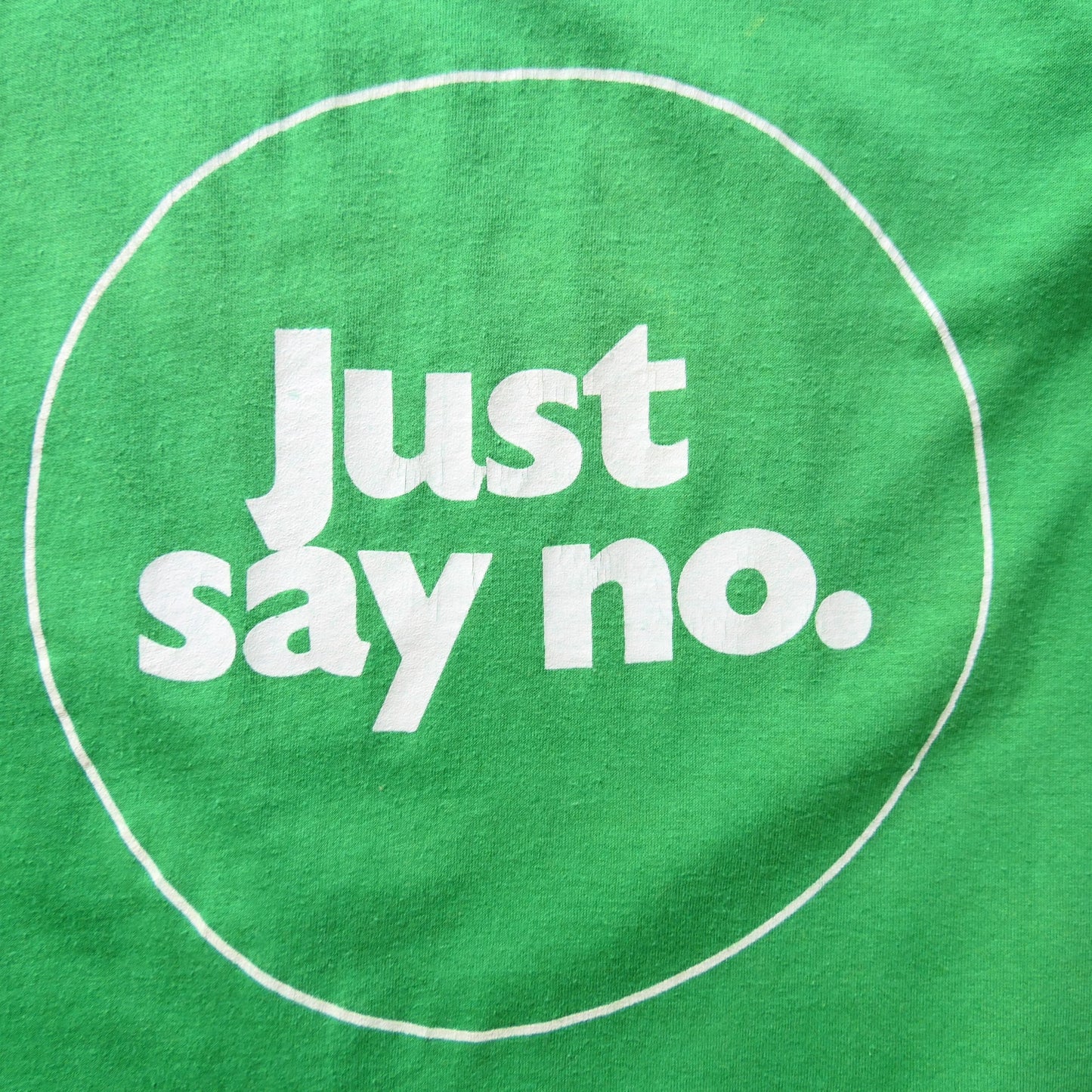 VINTAGE 90s L Message Tee -JUST SAY NO-
