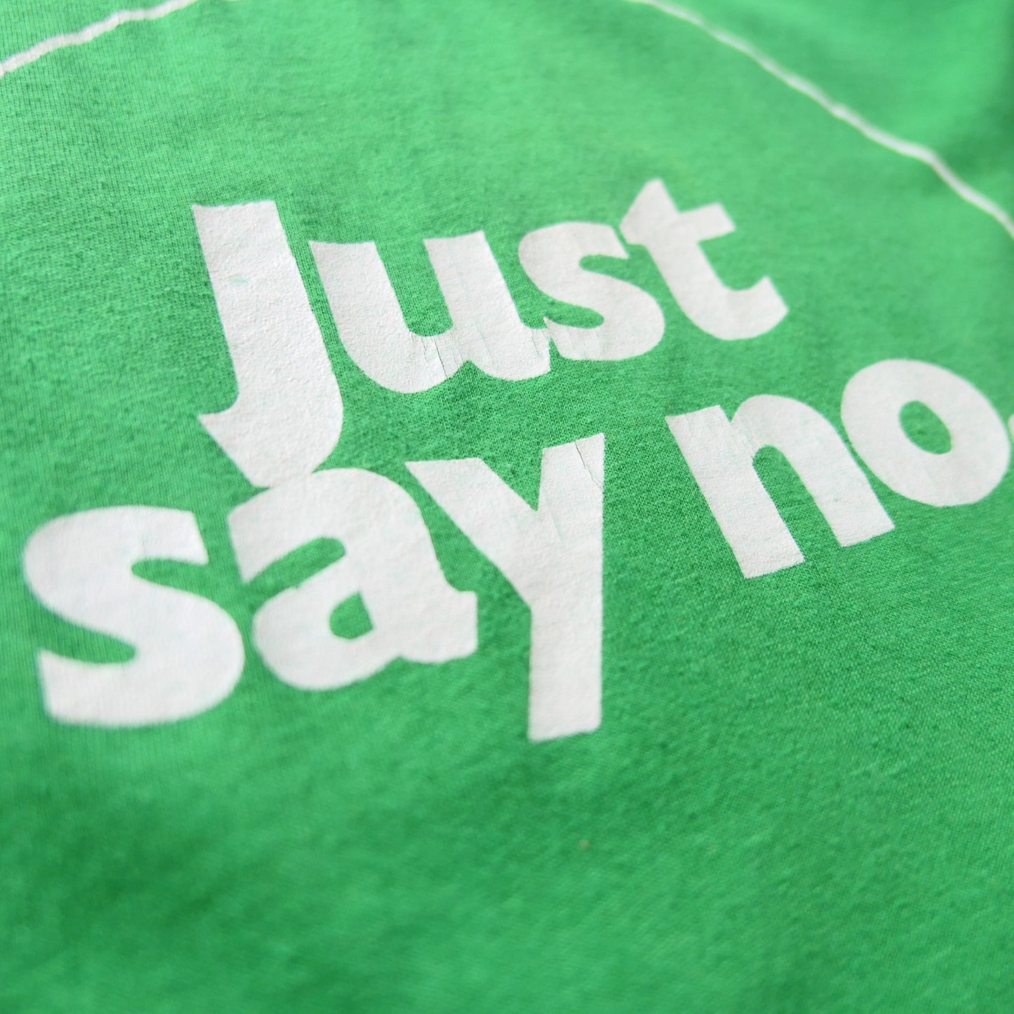 VINTAGE 90s L Message Tee -JUST SAY NO-