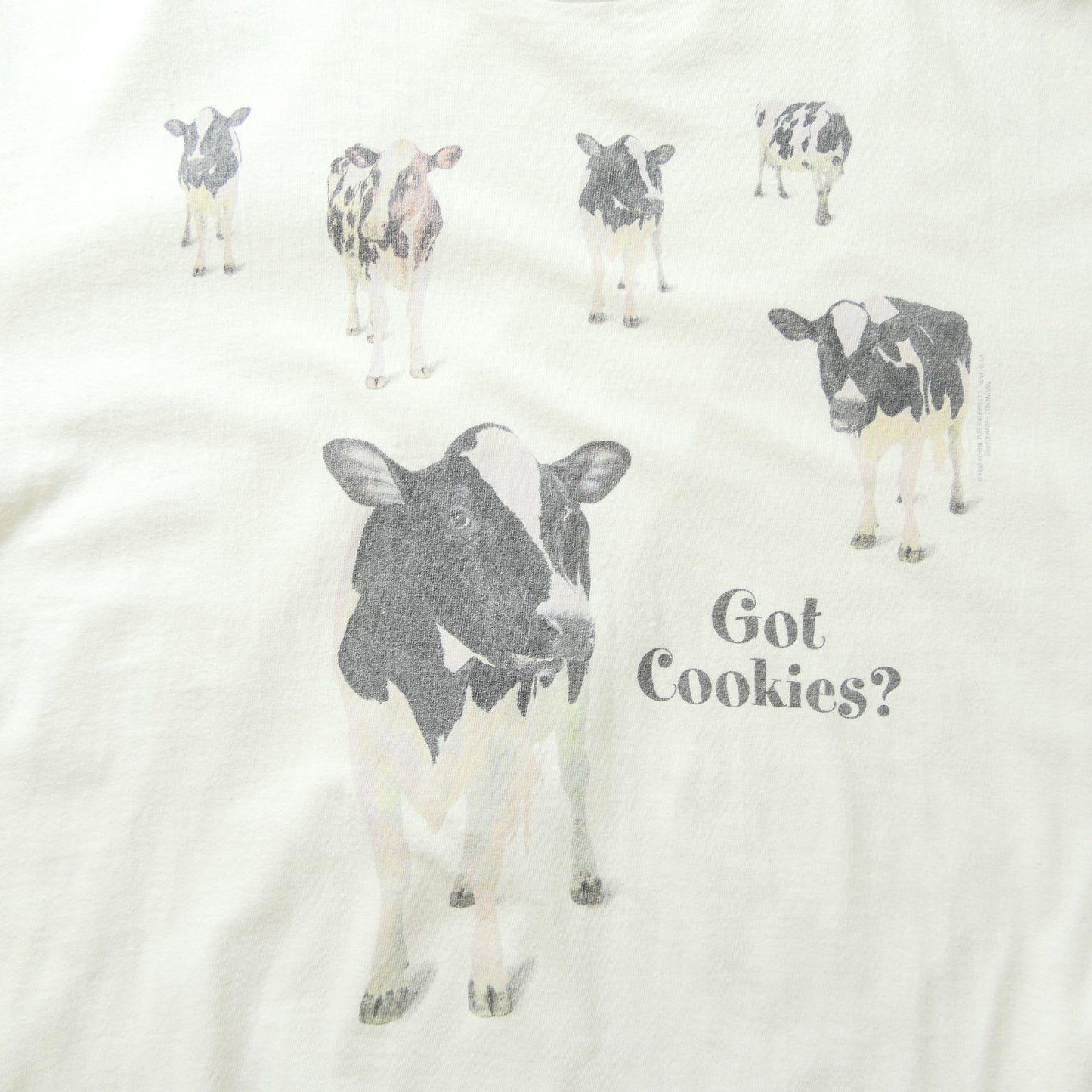 VINTAGE 90s L "got milk?" Parody Tee -got cookies?-