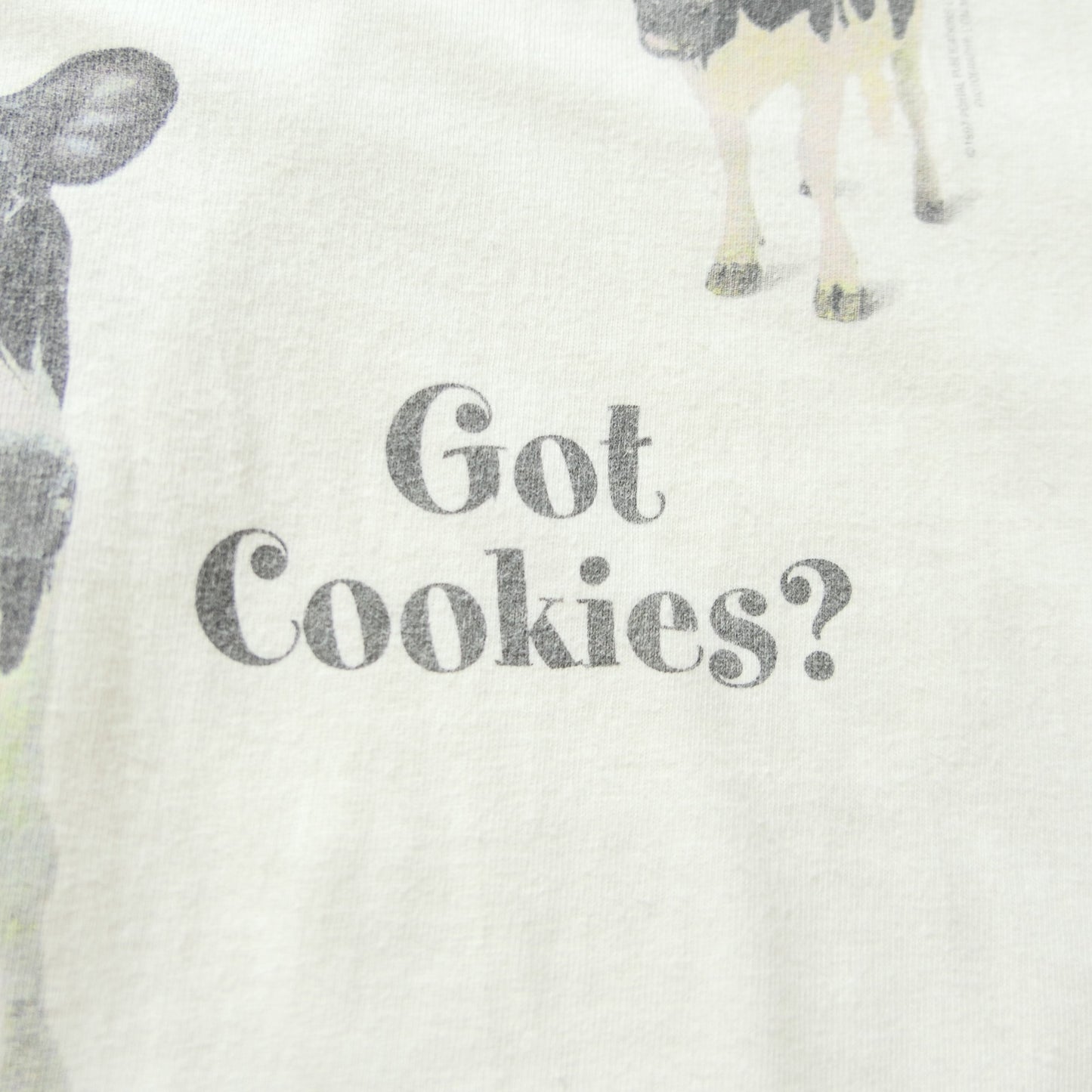 VINTAGE 90s L "got milk?" Parody Tee -got cookies?-