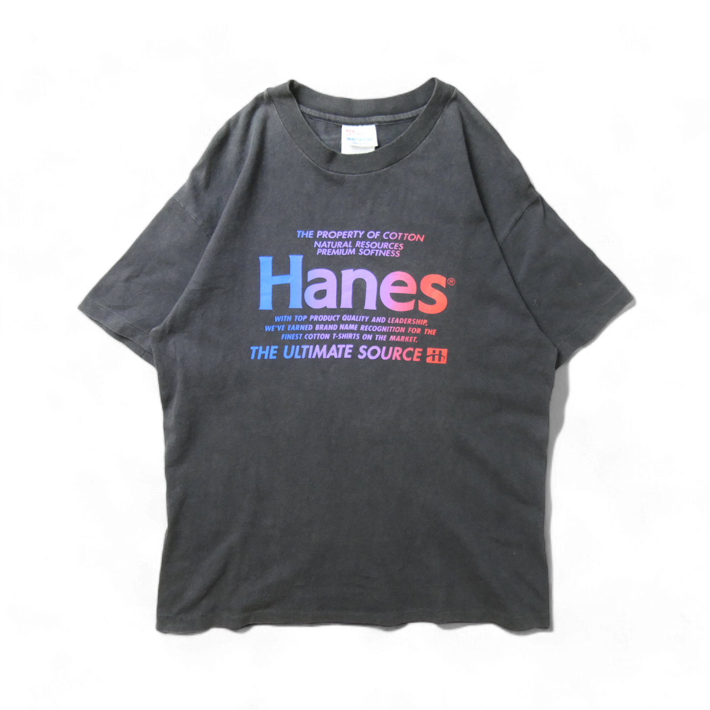 VINTAGE 90s M-L Logo Tee -Hanes-