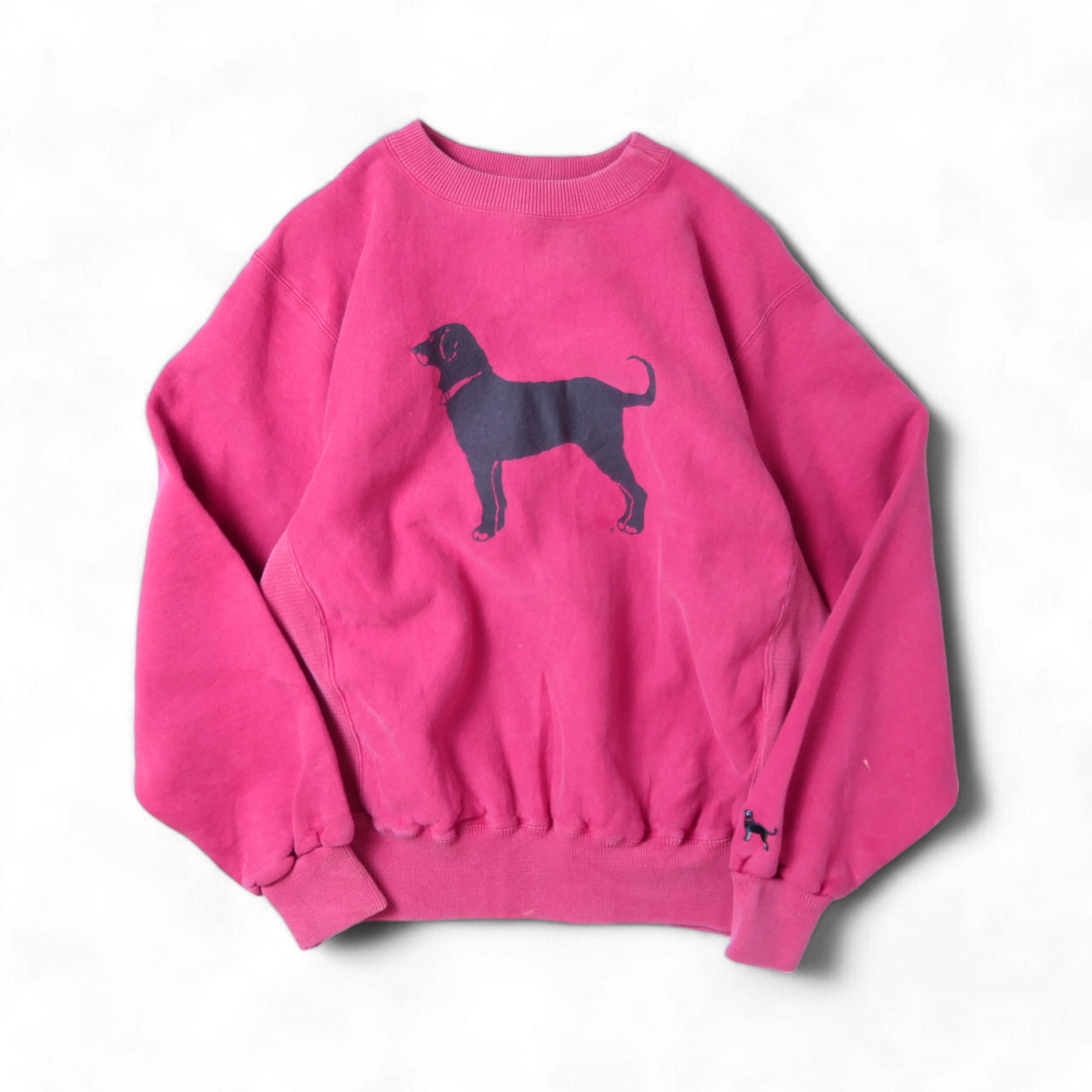 VINTAGE 90s S Dog Print Sweat -The Black Dog-