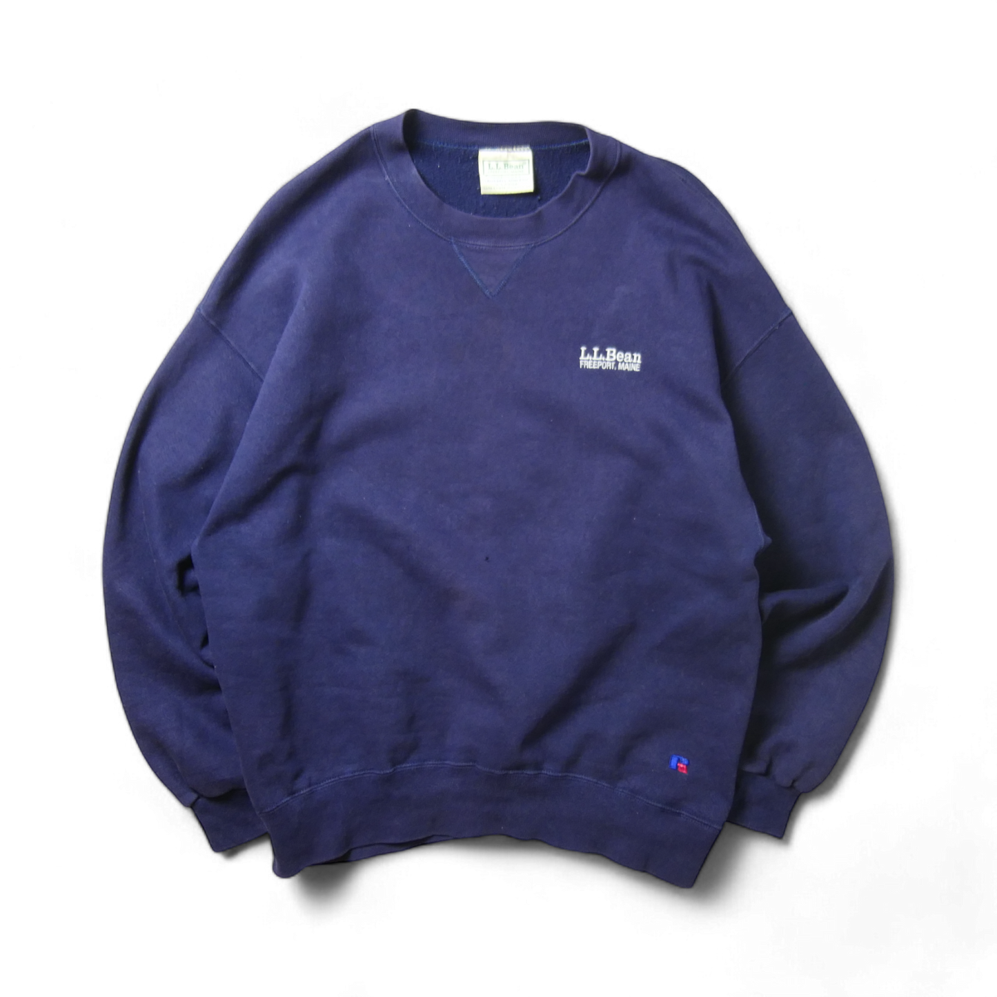 VINTAGE 80s XL Logo Sweat -L.L.Bean × Russell Athletic-