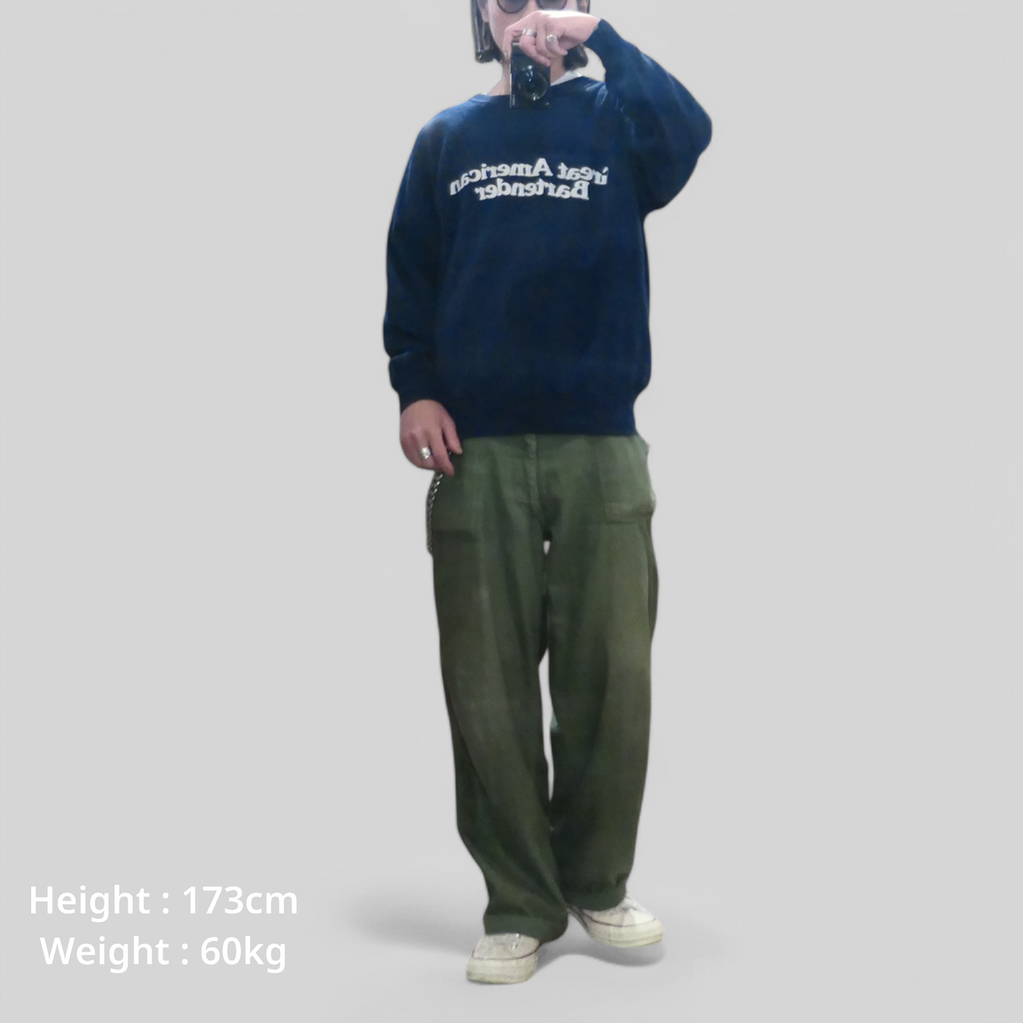 VINTAGE 80s Message Sweatshirt -Great American Bartender-