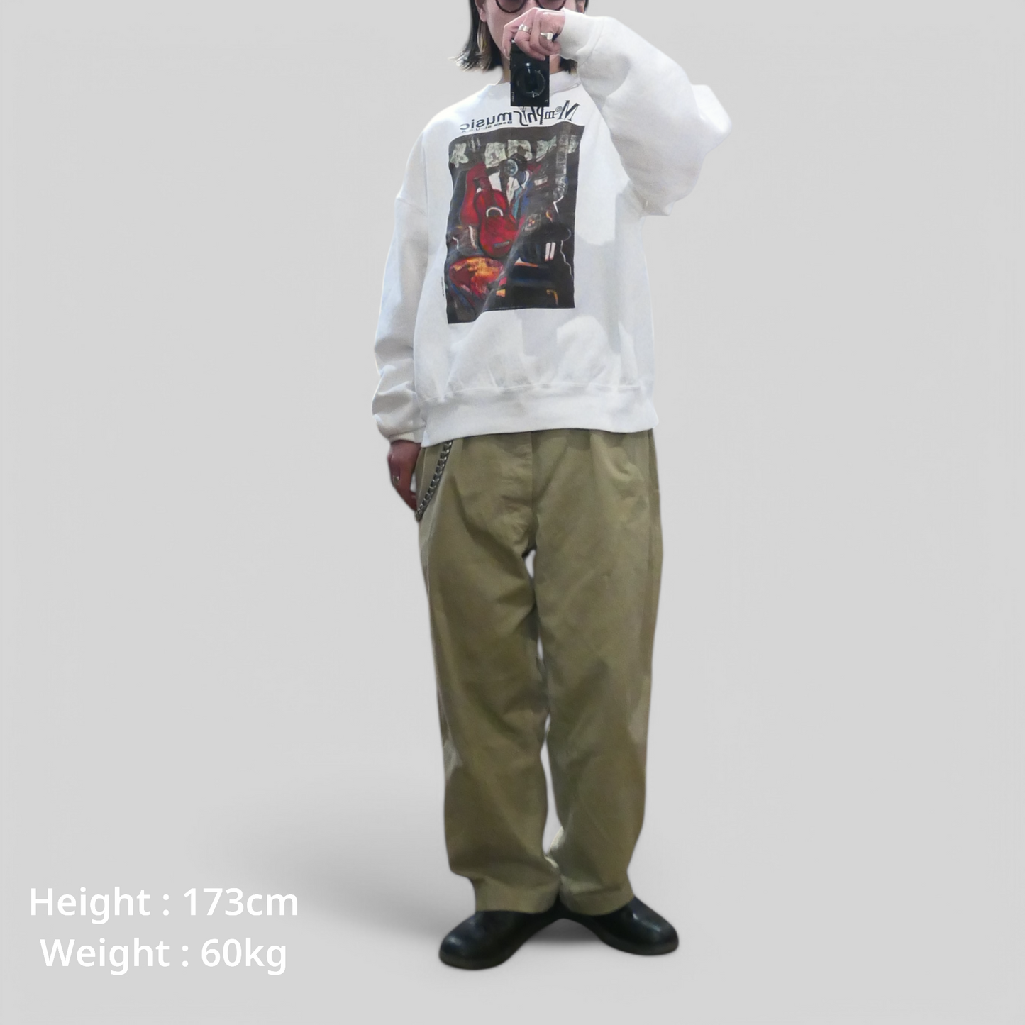 VINTAGE 90s XL Art Sweat -GEORGE HUNT-