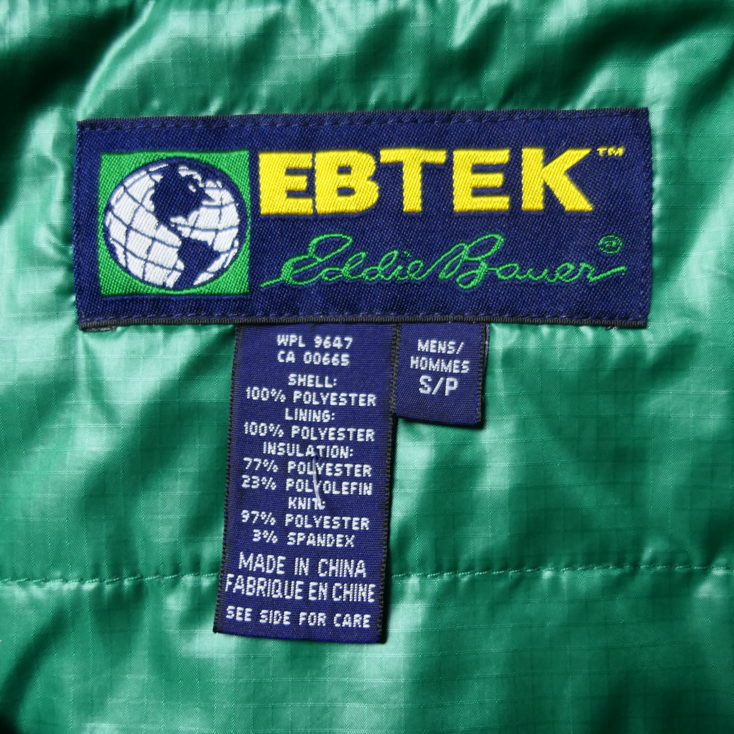 90s L-XL Half Zip Puffer Jacket -EBTEK by EddieBauer-