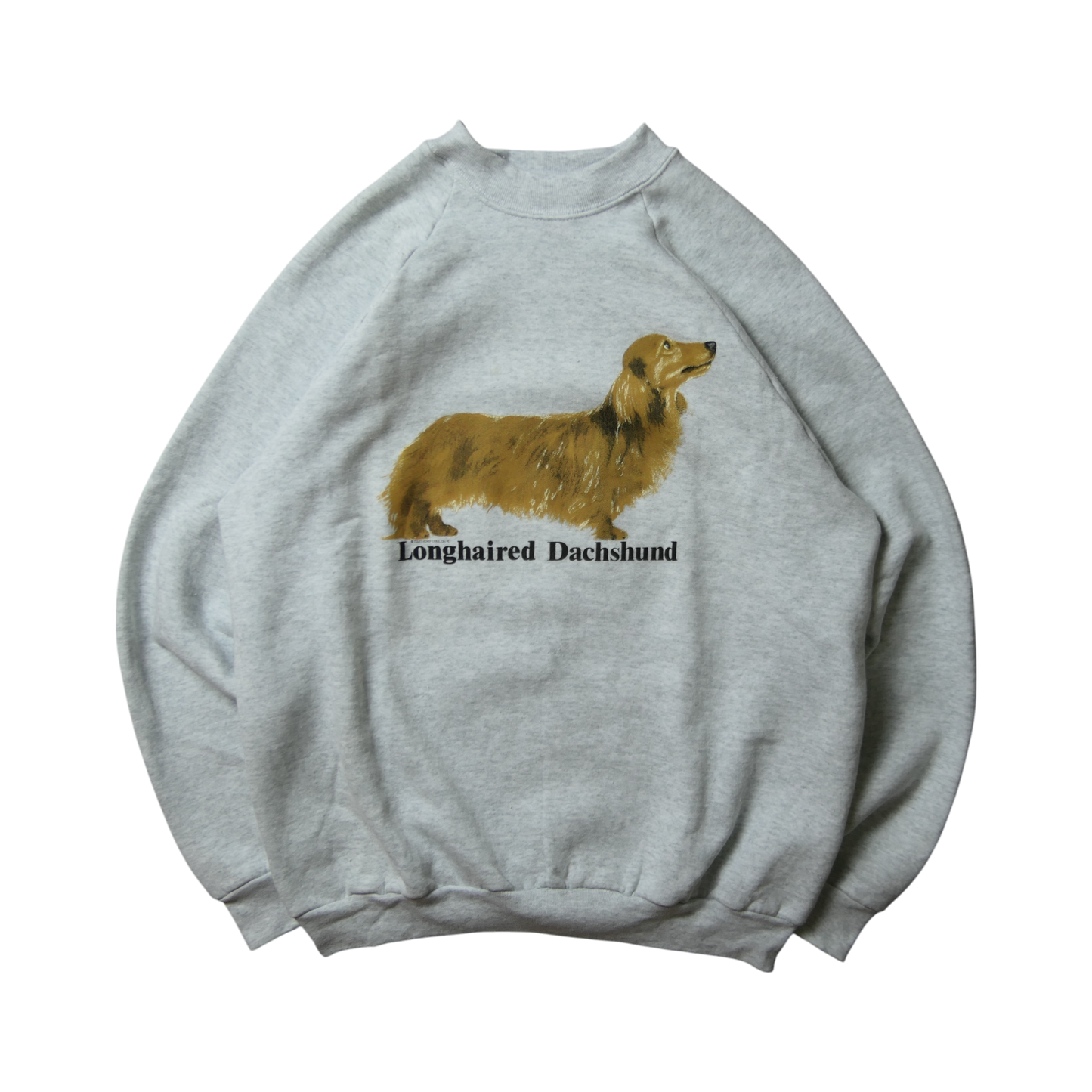 90s XL Dog Printed Sweatshirt "Longhaired Dachshund" -TELETREND COLS-