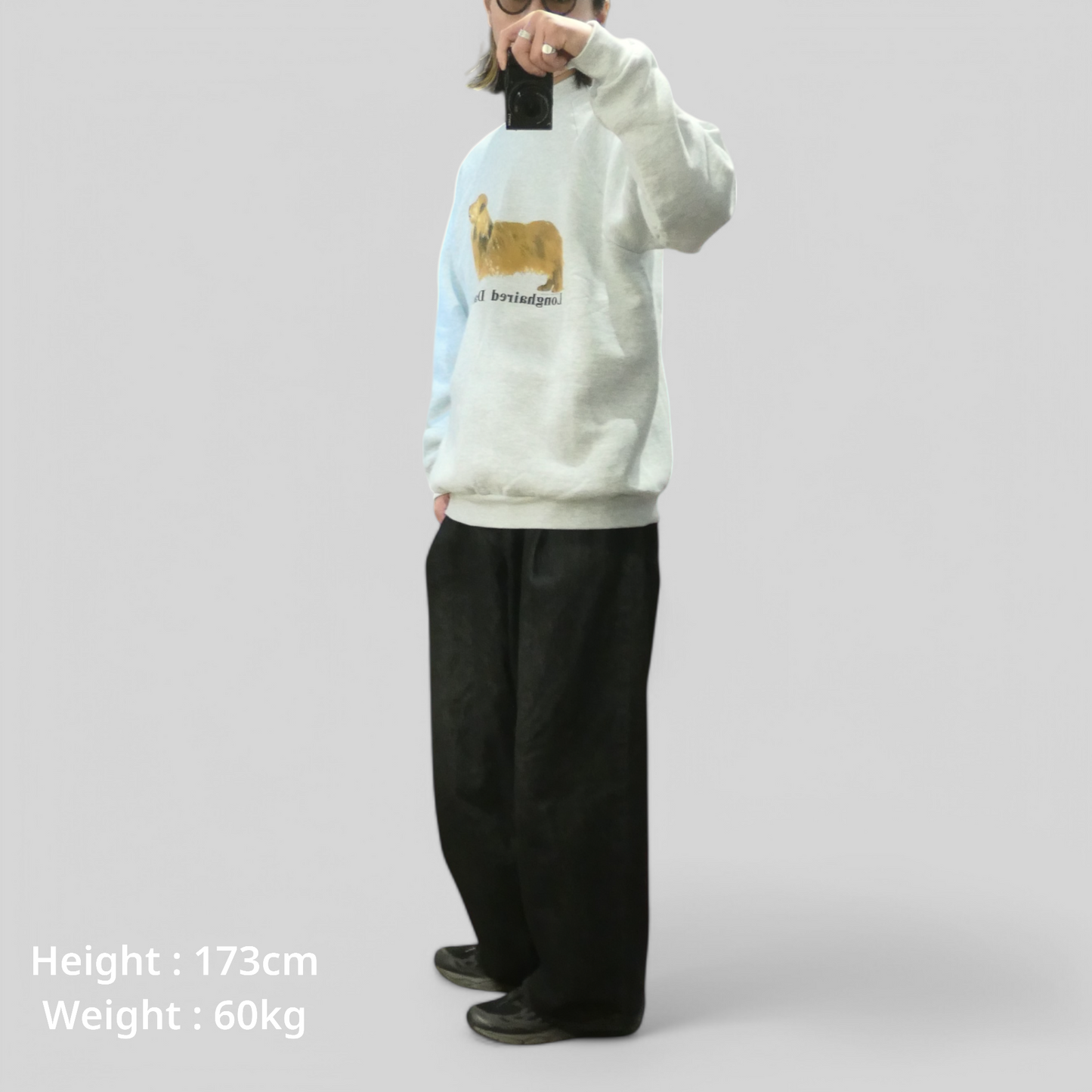 90s XL Dog Printed Sweatshirt "Longhaired Dachshund" -TELETREND COLS-