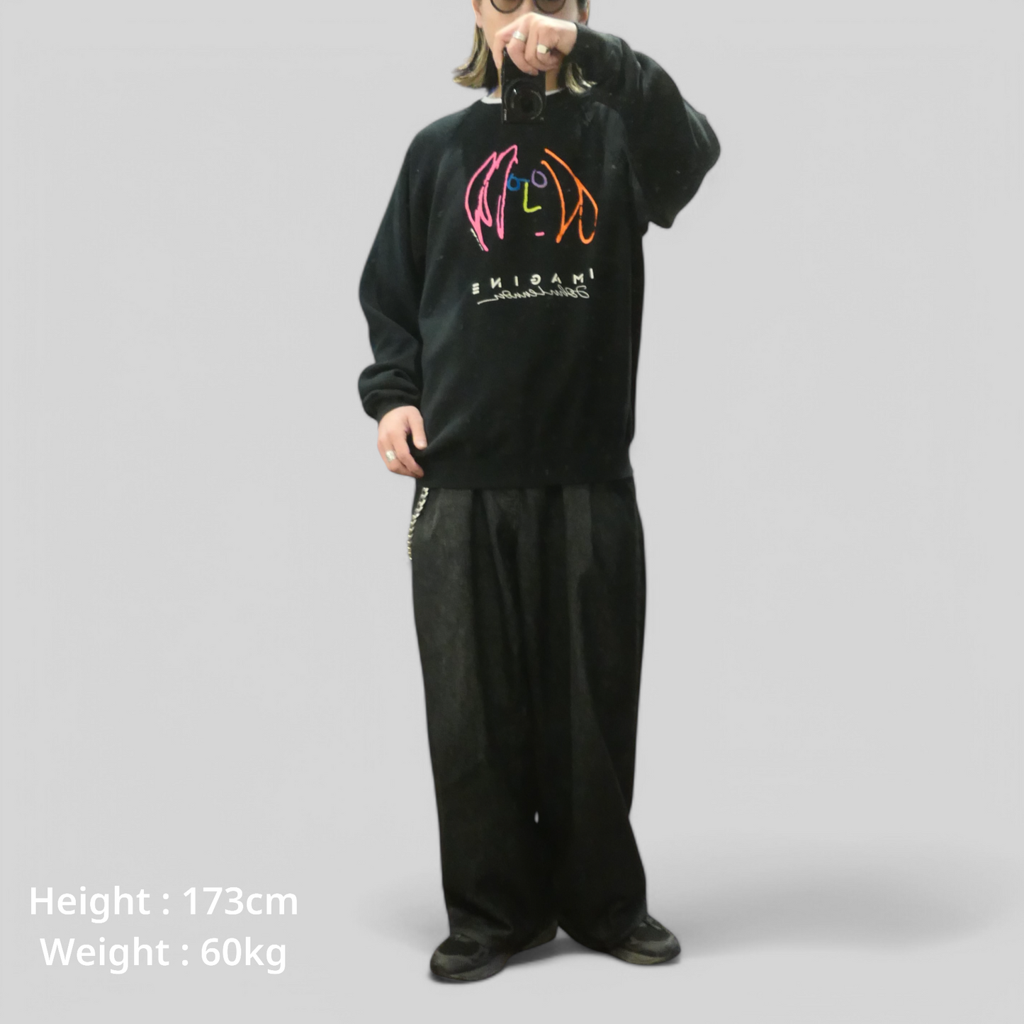 80s XL Artist Sweatshirt "IMAGINE" -John Lennon-
