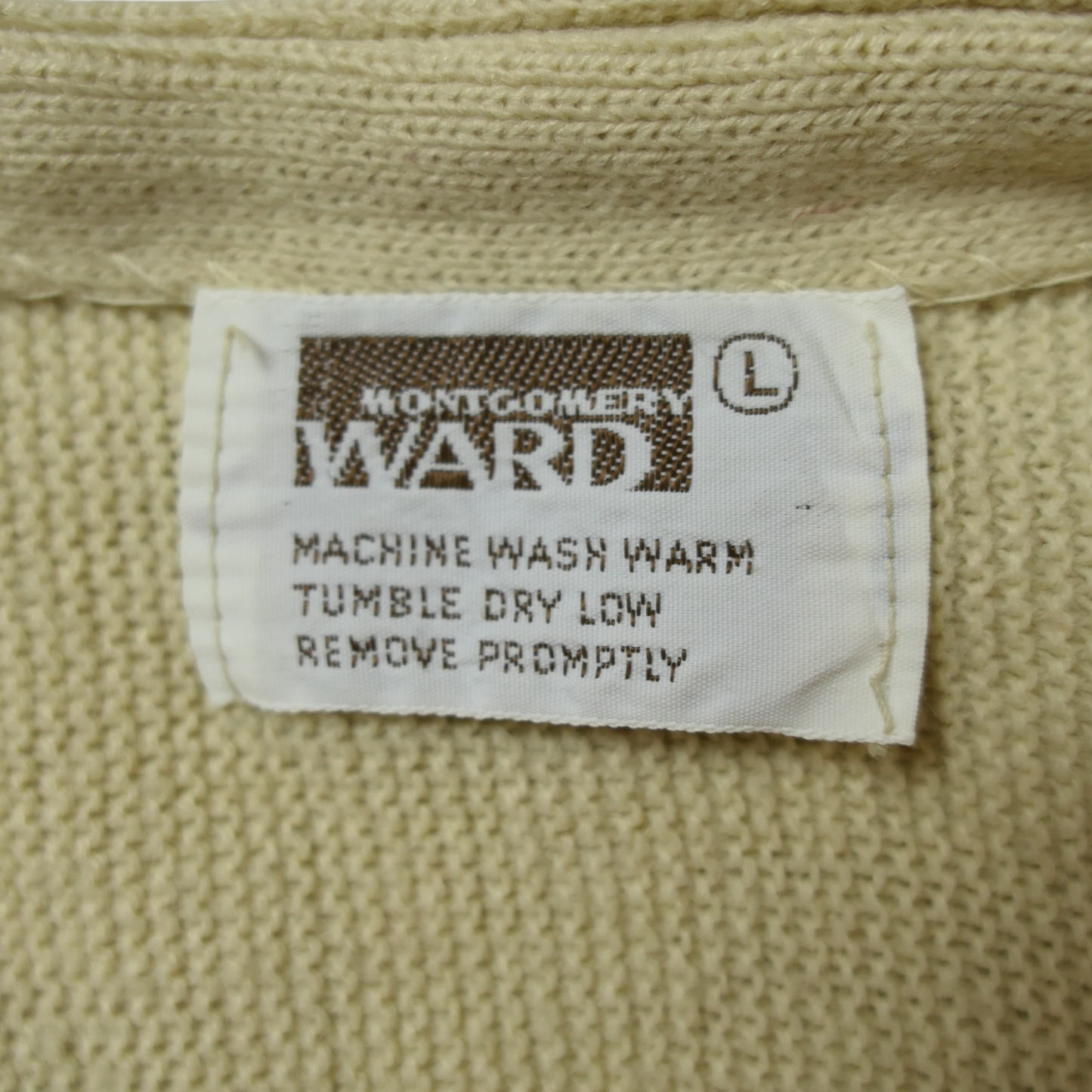 70s L Aclyric? Knit Cardigan -MONTGOMERY WARD-