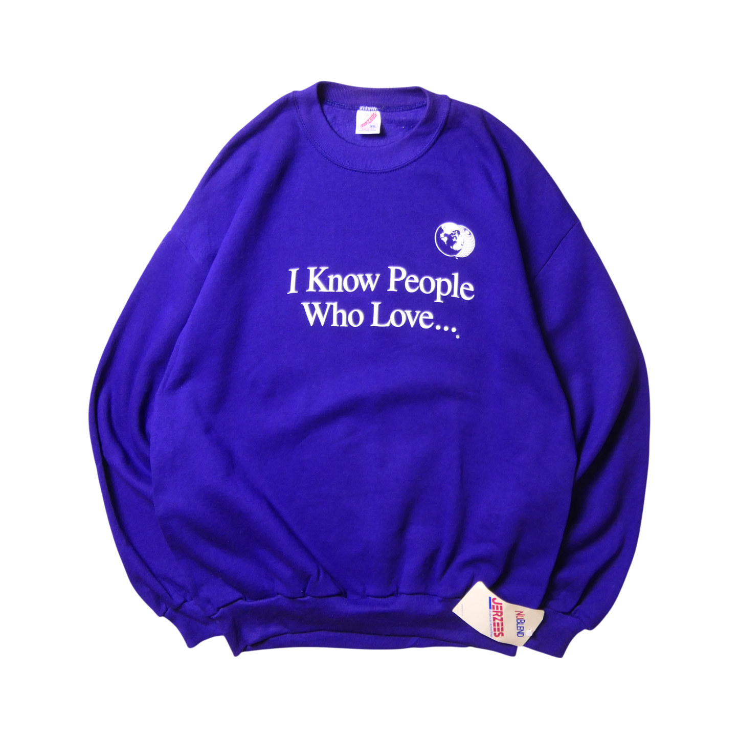 80s~90s Message Sweatshirt "I Know People Who Love..."