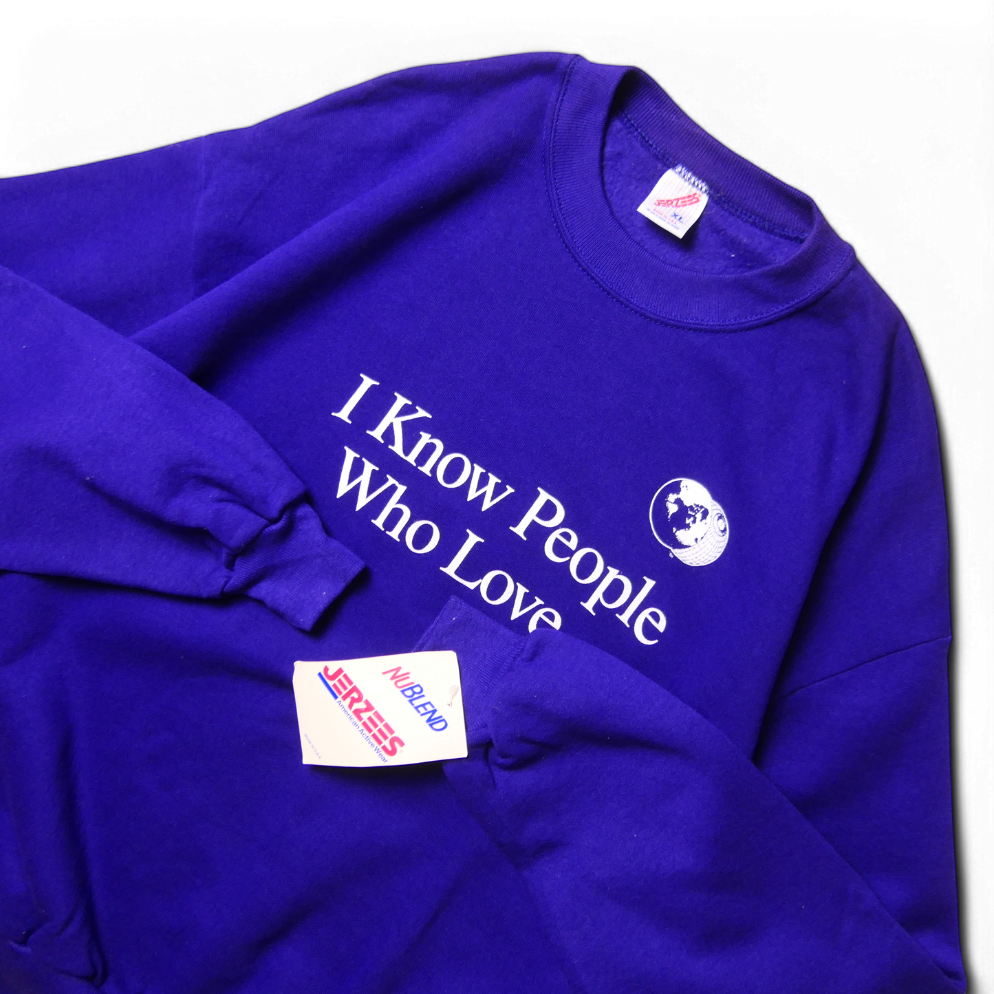 80s~90s Message Sweatshirt "I Know People Who Love..."