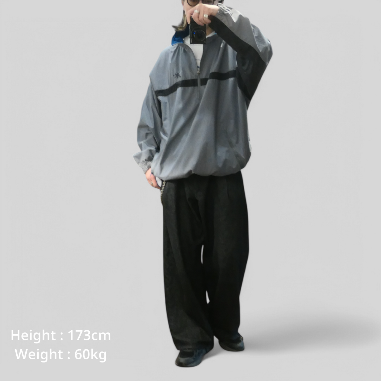 90s Halfzip Nylon Jacket -NewBalance-