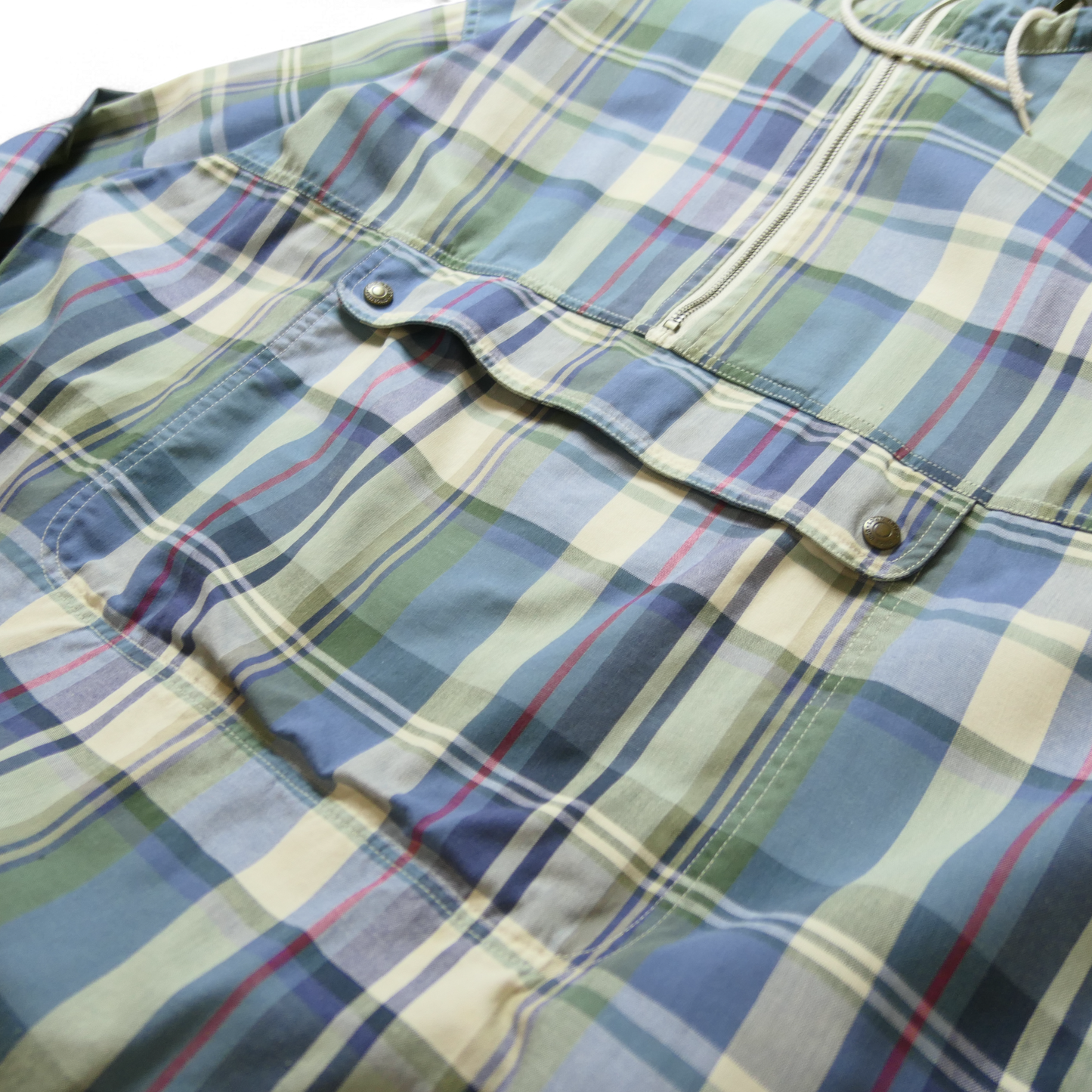 90s Plaid Cotton Anorak Parka -EddieBauer-