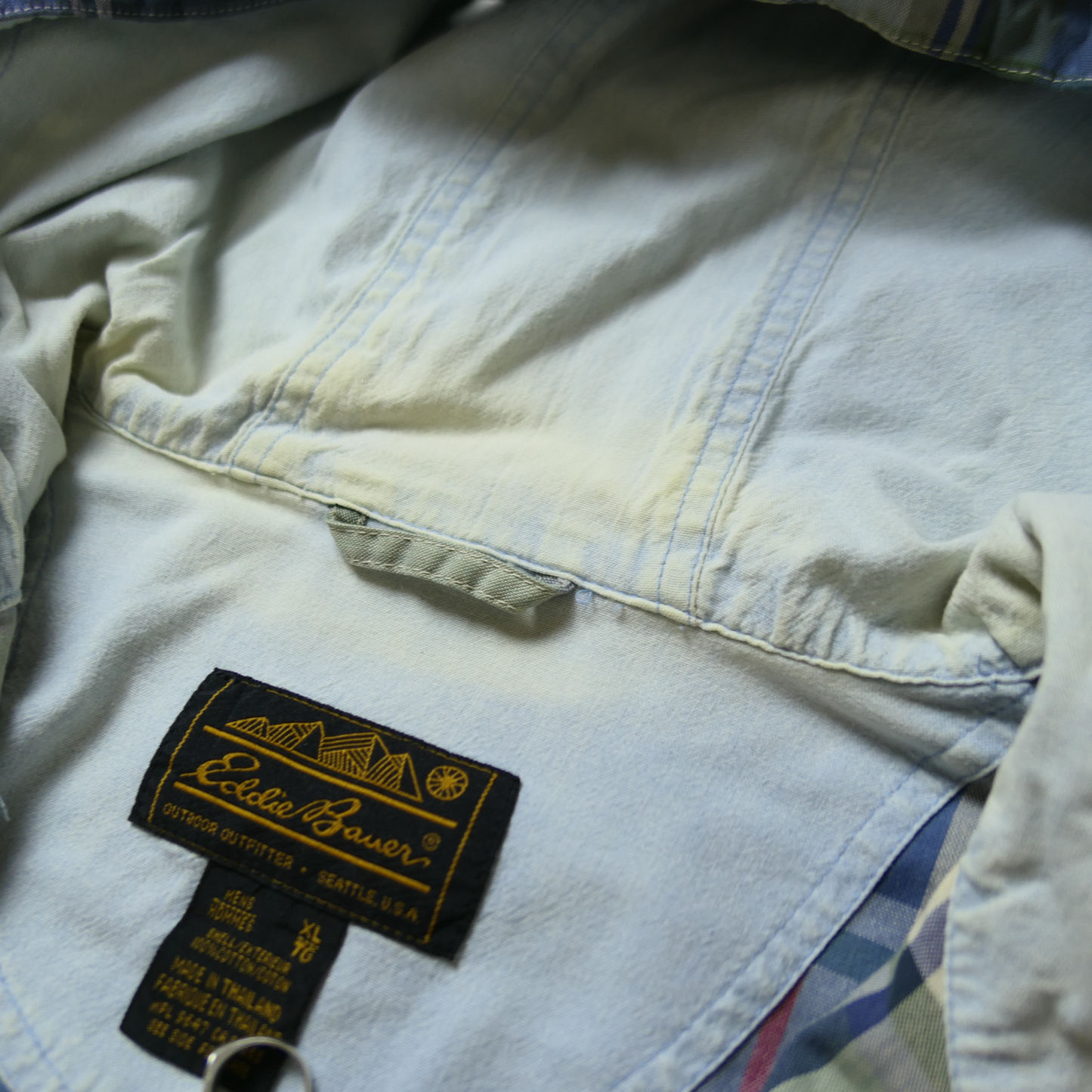 90s Plaid Cotton Anorak Parka -EddieBauer-