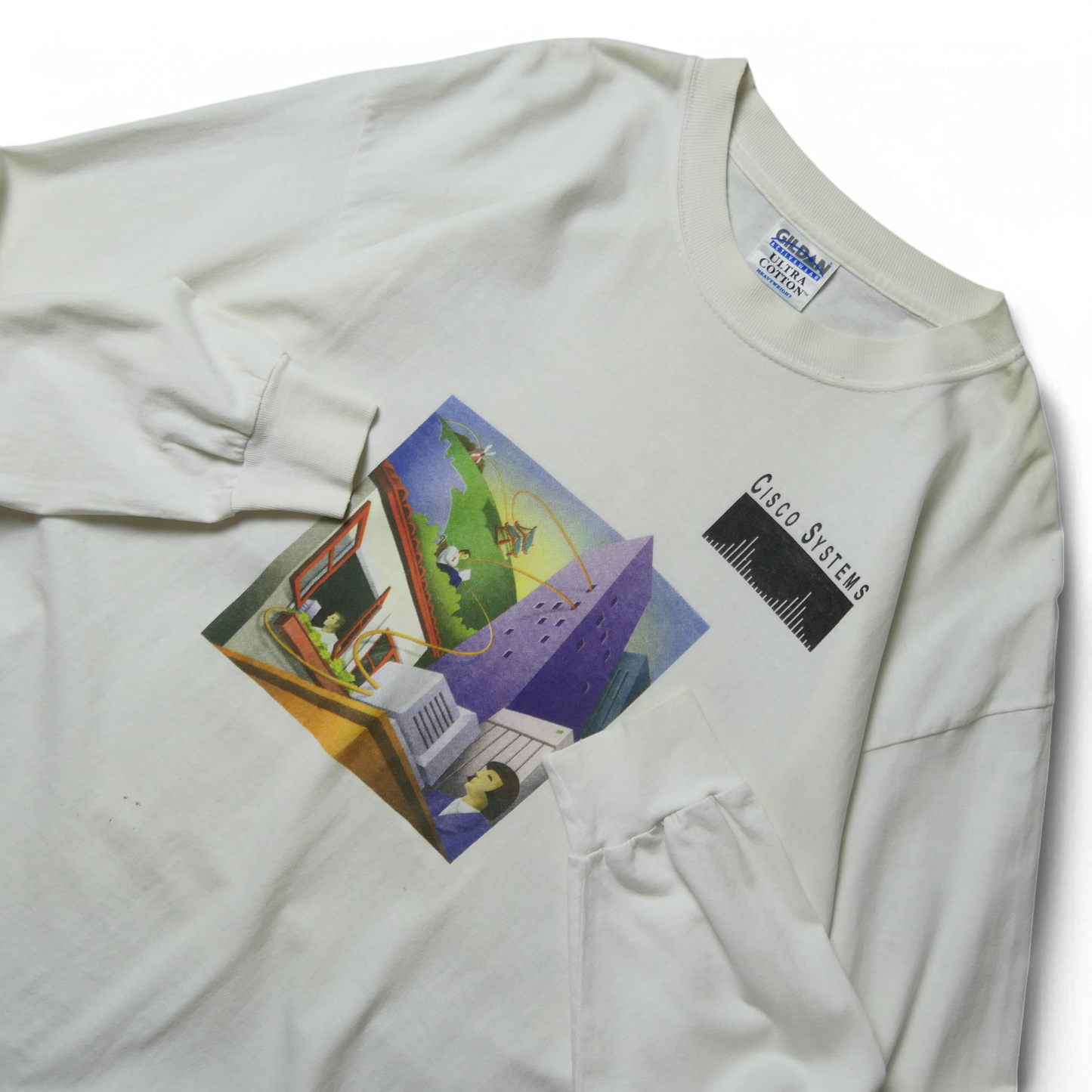 90s~00s L/S Promotion Tee -CISCO SYSTEMS-