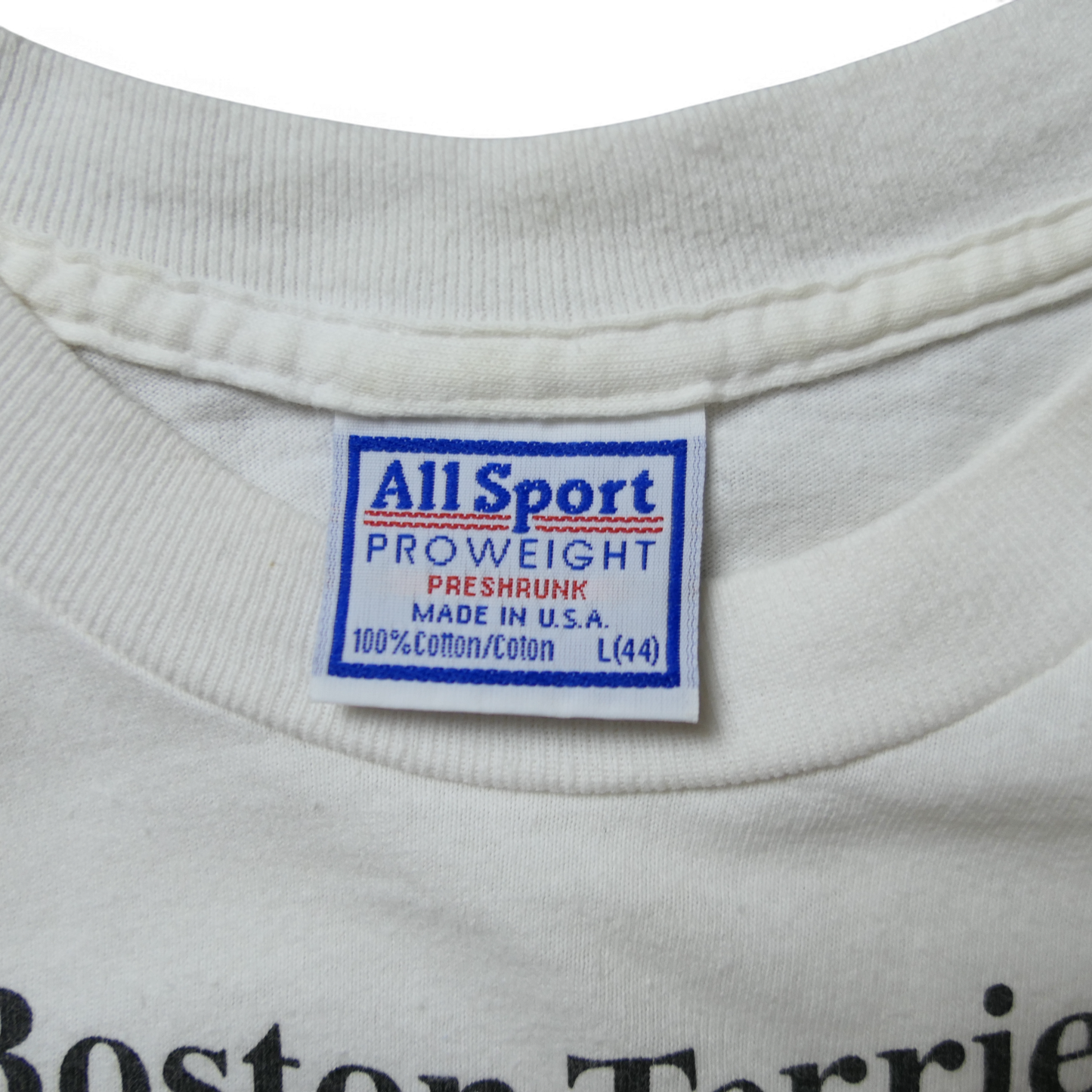 90s Dog Art Tee "Boston Terriers" -TELETREND COLS-