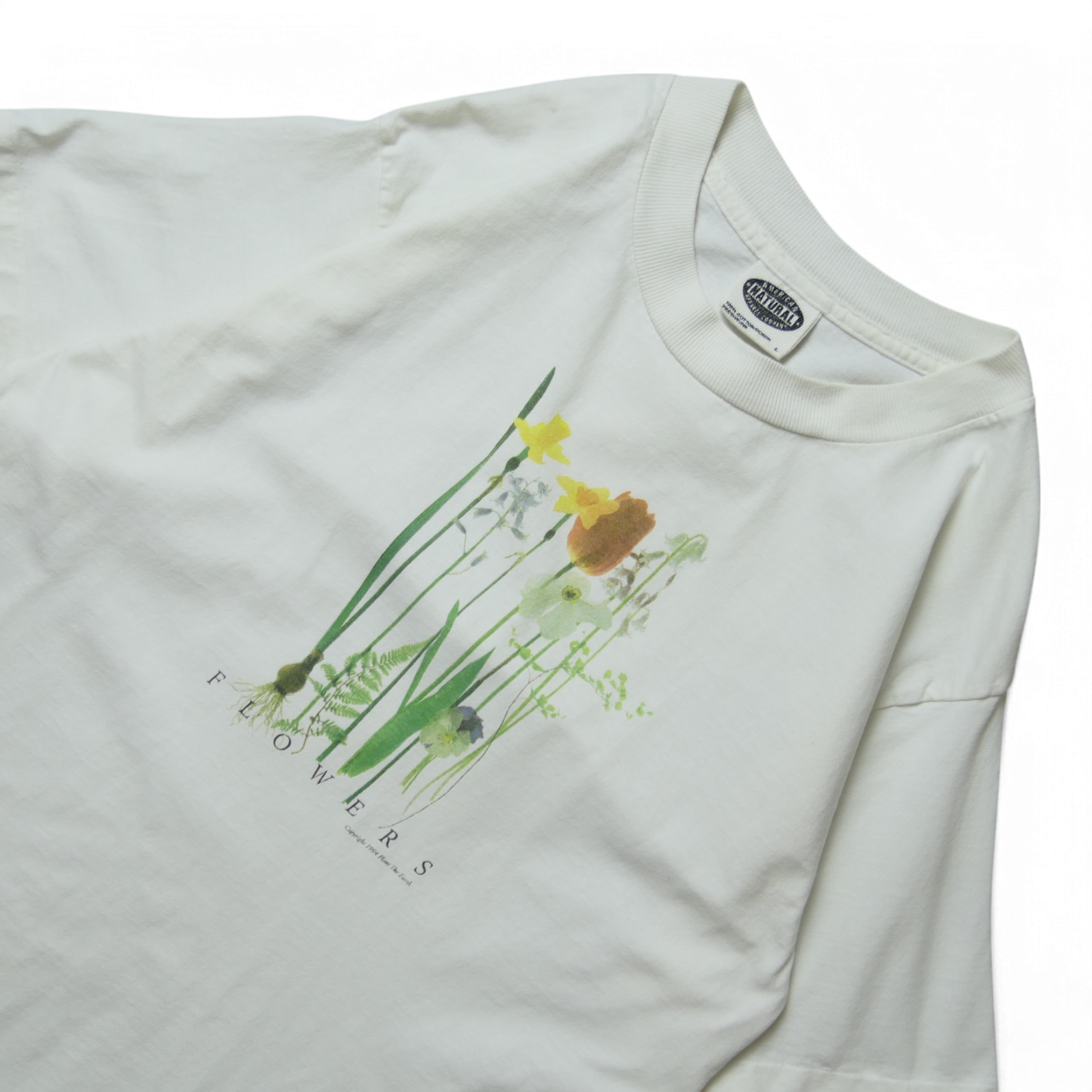 90s Flower Art Tee -Planet The Earth-