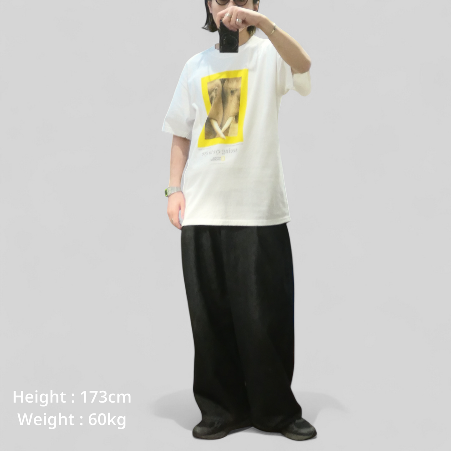 00s Animal Tee "Elephant" -NATIONAL GEOGRAPHIC-